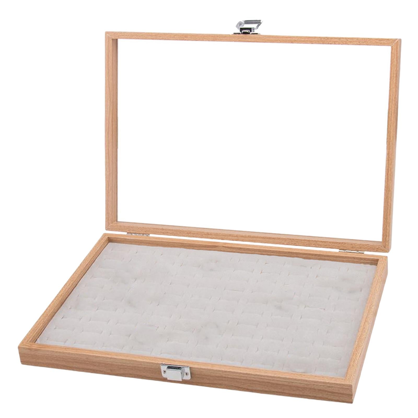 Fashion Showcase Display Holder Jewelry Organizer Box Storage Display Tray Hundreds Rings Box