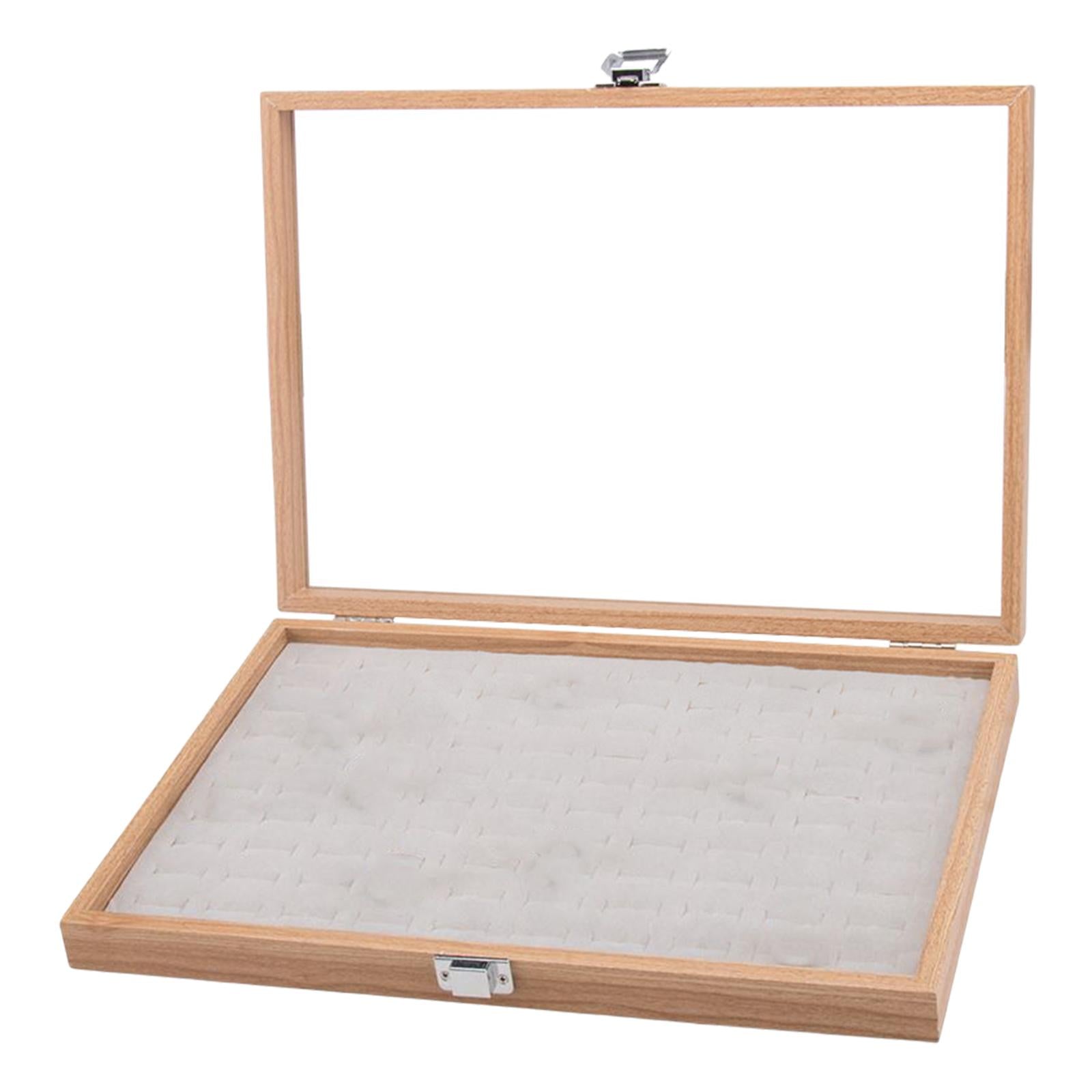 Fashion Showcase Display Holder Jewelry Organizer Box Storage Display Tray Hundreds Rings Box