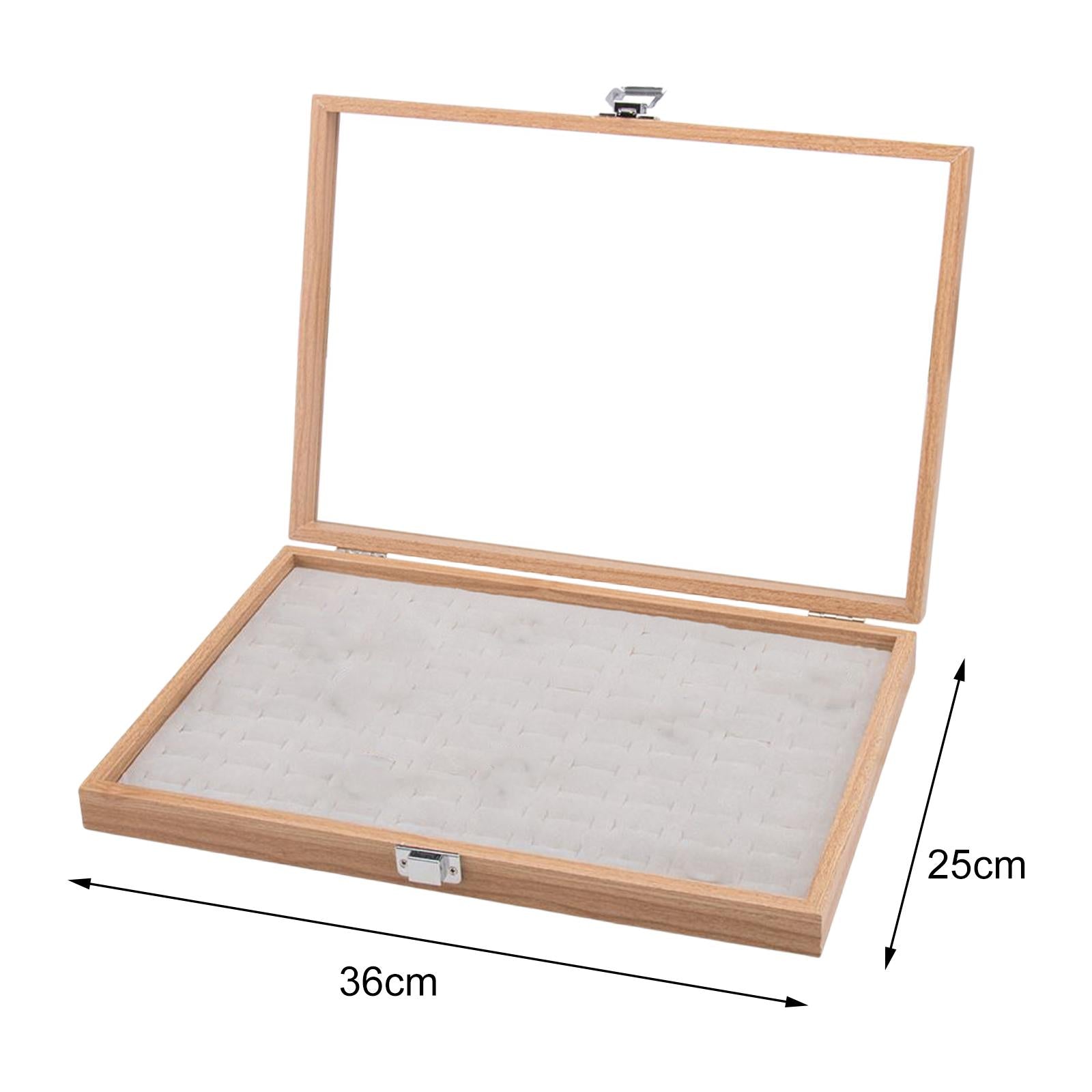 Fashion Showcase Display Holder Jewelry Organizer Box Storage Display Tray Hundreds Rings Box