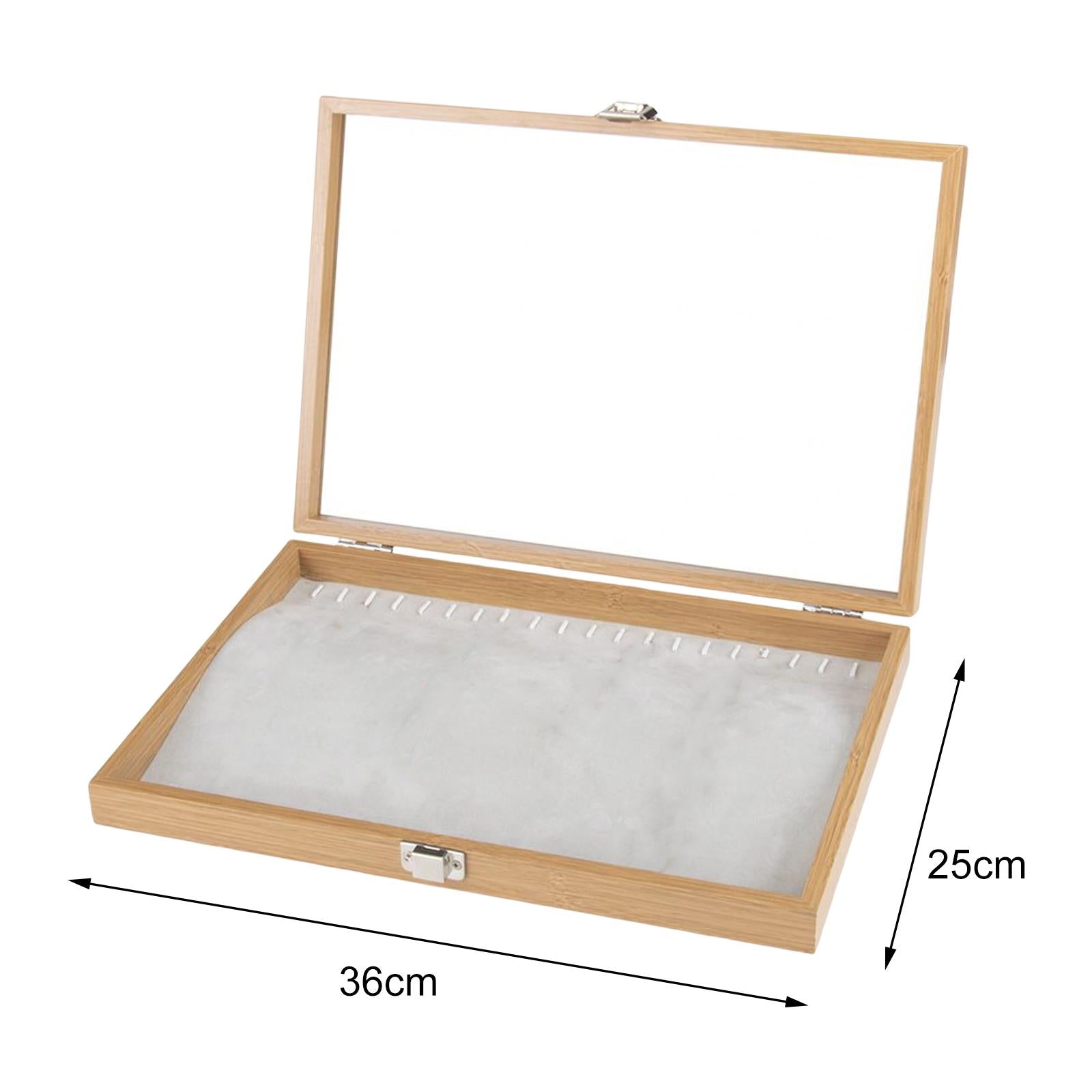 Fashion Showcase Display Holder Jewelry Organizer Box Storage Display Tray 20 Necklace Displays