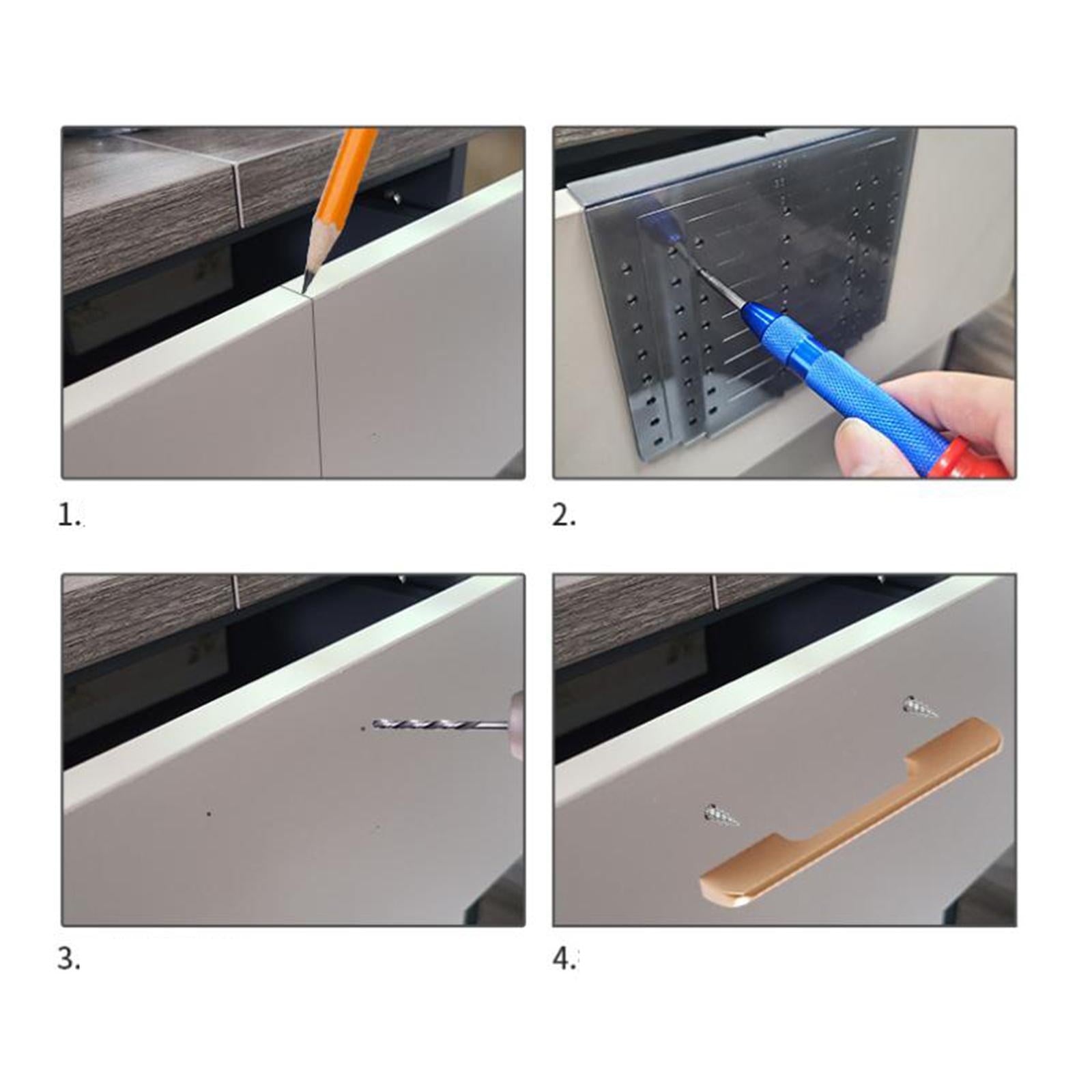 Drawer and Cabinet Handle Template Drill  Template  2pcs with ruler