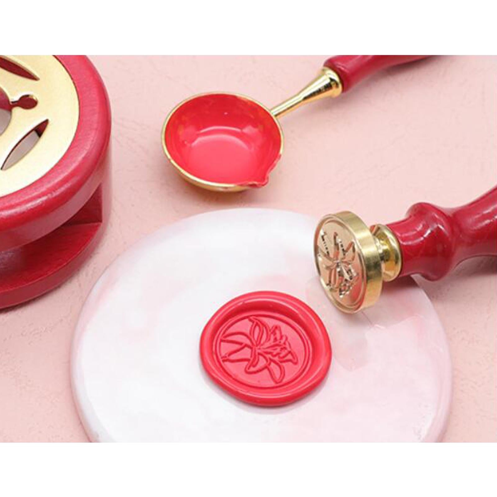 Seal Wax Melting Furnace Tool Wax Seal Spoon Holder for Envelope  Red