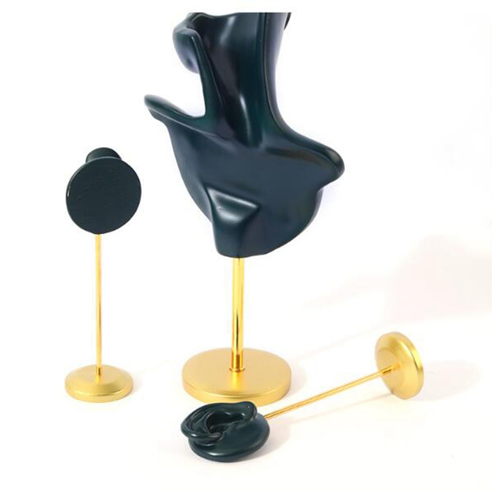 3 Pieces Resin Head Bust & Ear Jewelry Stand Set Elegant Organizer for Shop