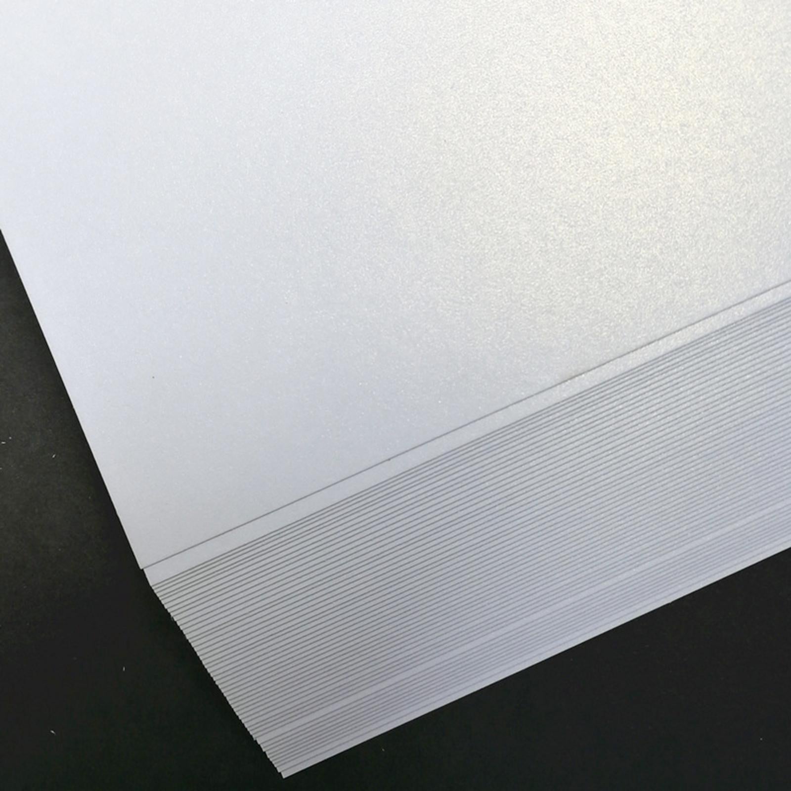 50 Sheets Pearlescent Shimmer A4 Double Sided Paper for Cardmaking & Crafts