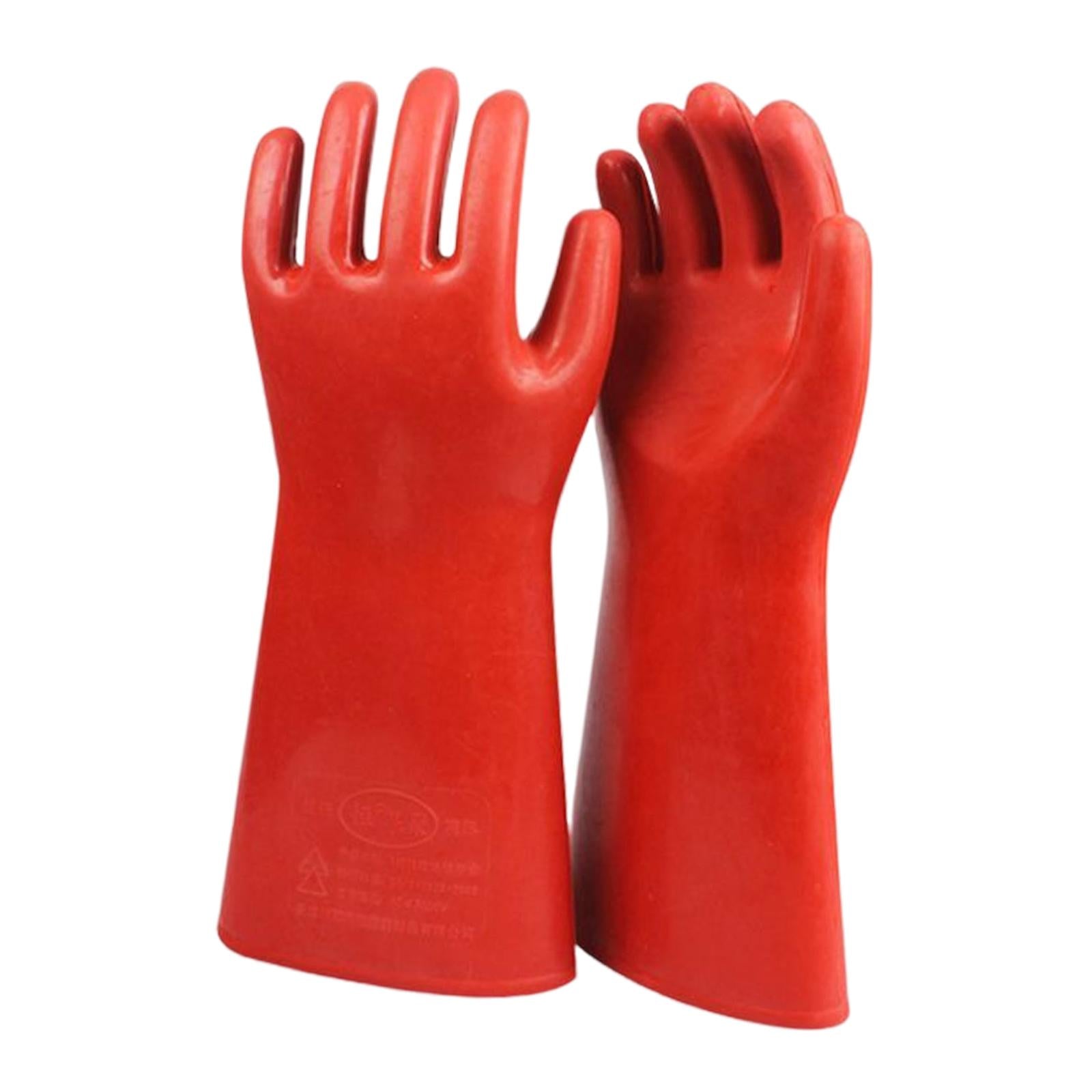 Insulating Gloves Rubber Electrical Protection Waterproof for Man Woman 10kV