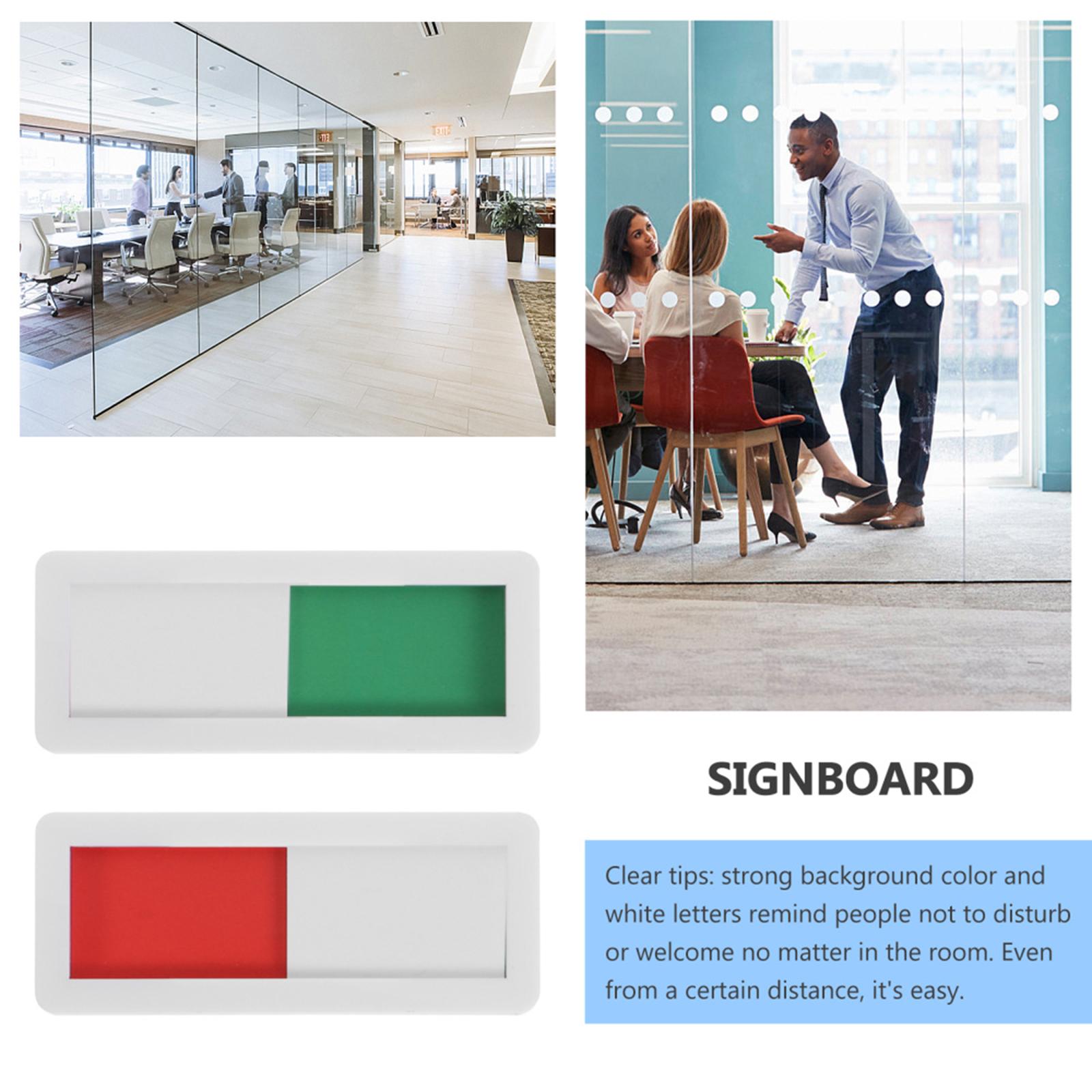 Office Door Sign Easy to Slide Blank Door Sign for Home Studio