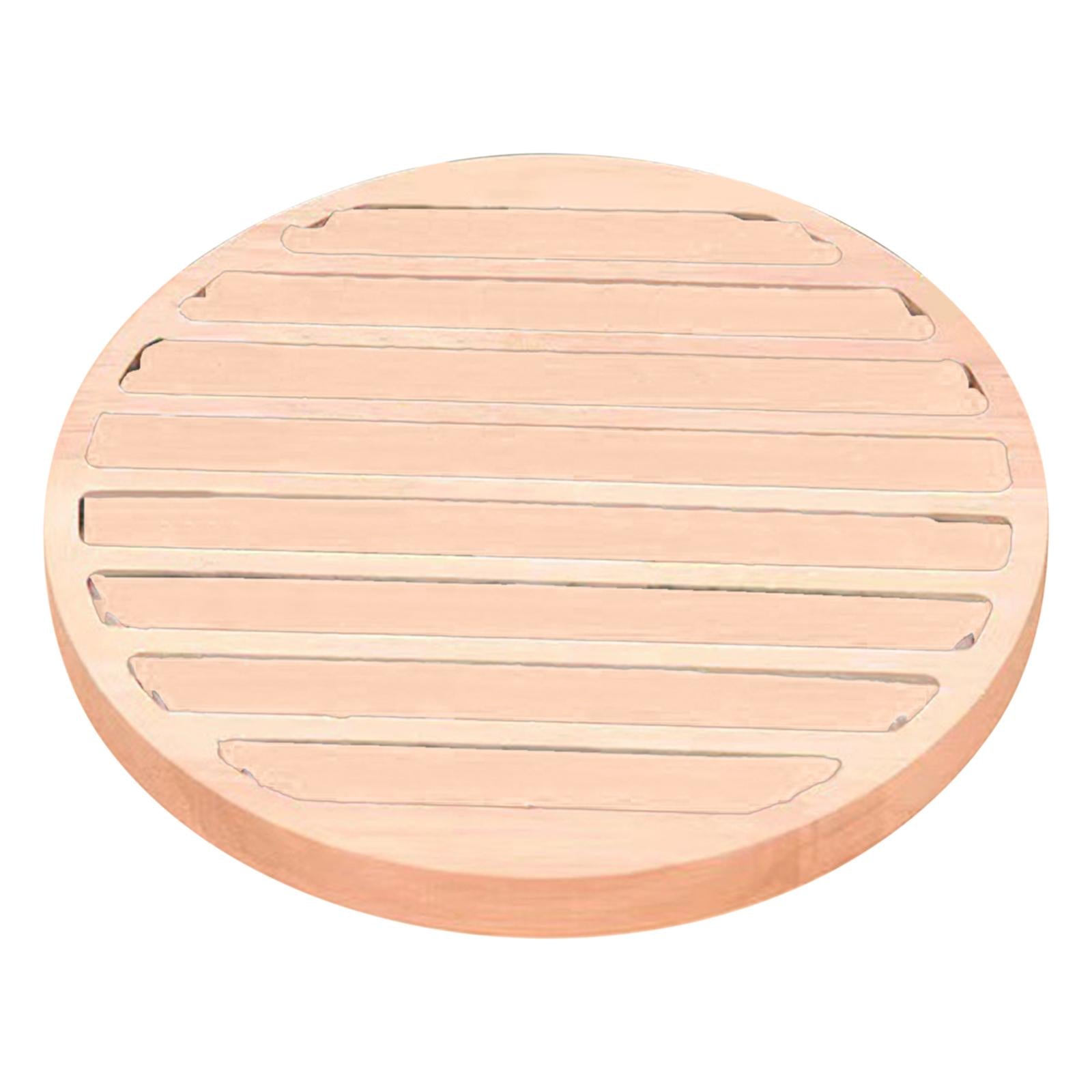 Wood Rings Display Tray 8 Long Slots Storage Holder for Stores Decoration Beige