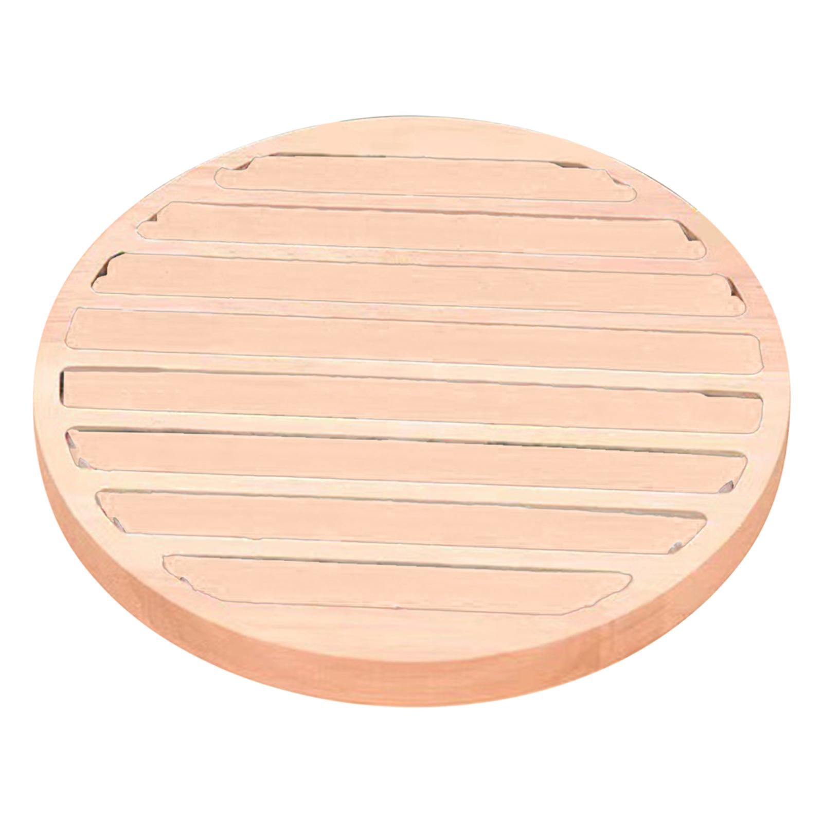 Wood Rings Display Tray 8 Long Slots Storage Holder for Stores Decoration Beige