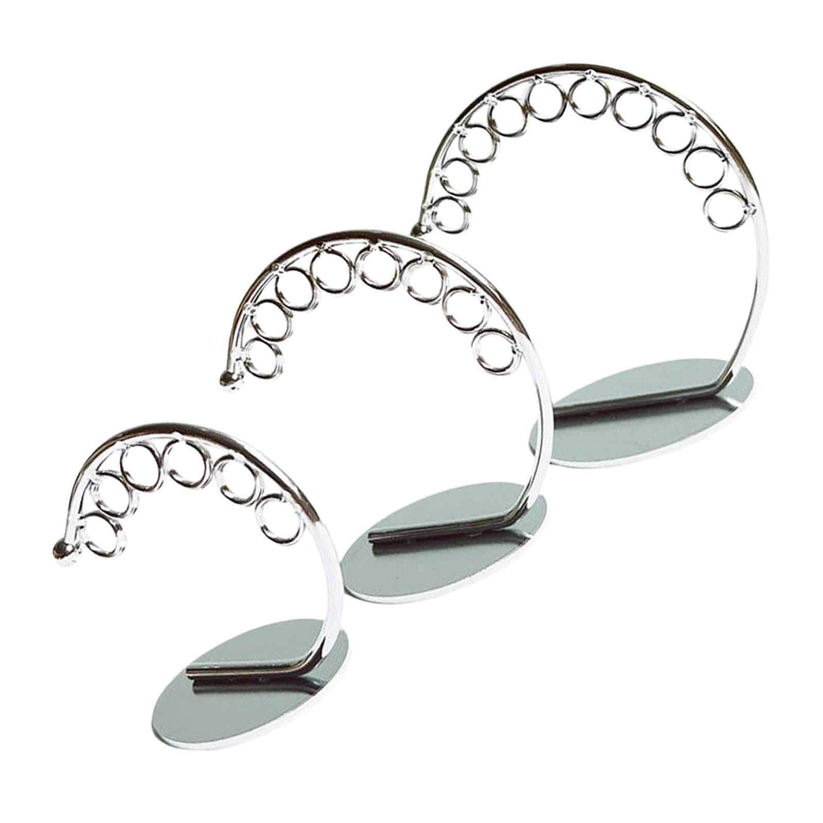 3Pcs Earring Stand Earring Display Holder for Showcase Display  Silver