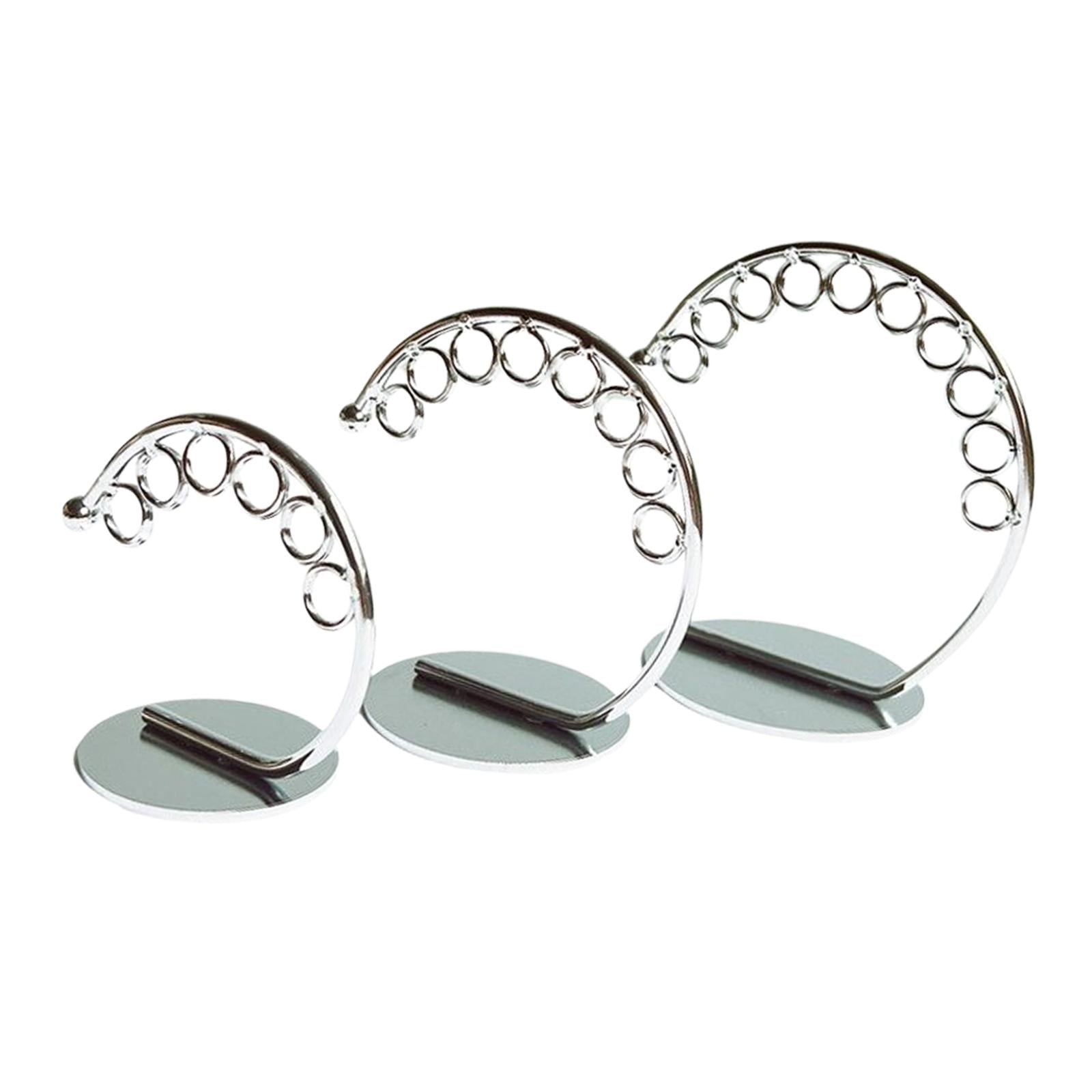 3Pcs Earring Stand Earring Display Holder for Showcase Display  Silver