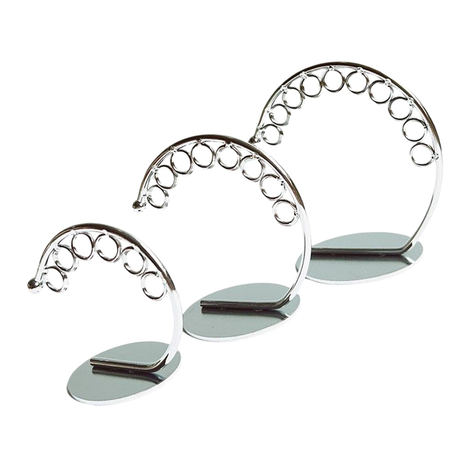 3Pcs Earring Stand Earring Display Holder for Showcase Display  Silver