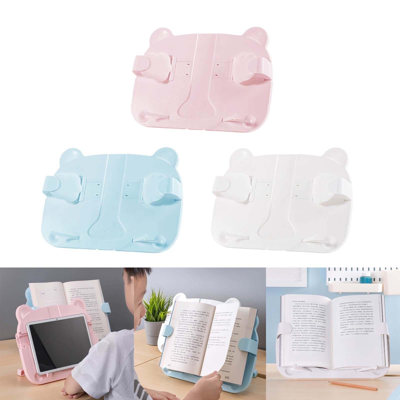 Book Stand Reading Rest Lightweight Adjustable Sturdy for Reading Documents Pink