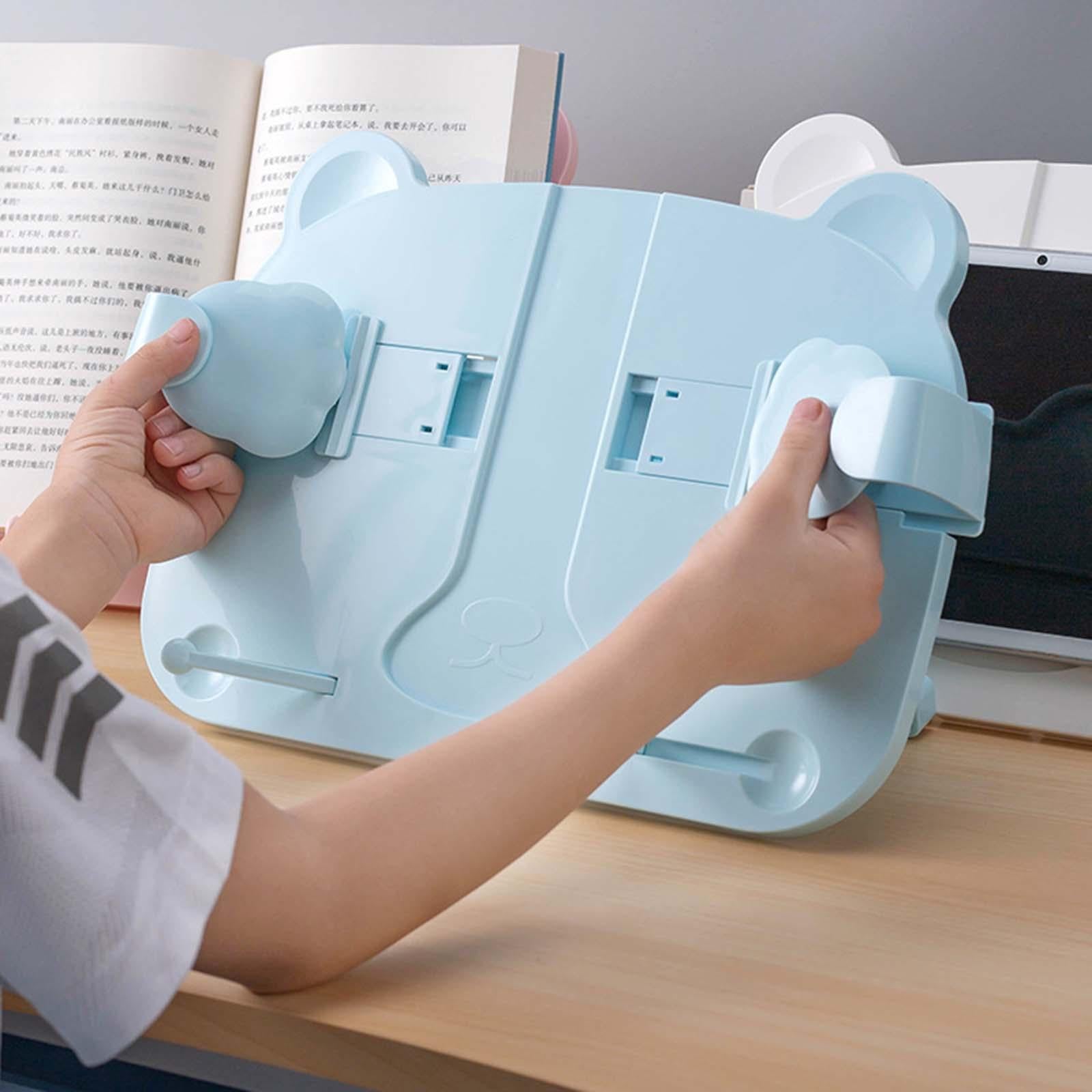 Book Stand Reading Rest Lightweight Adjustable Sturdy for Reading Documents Blue