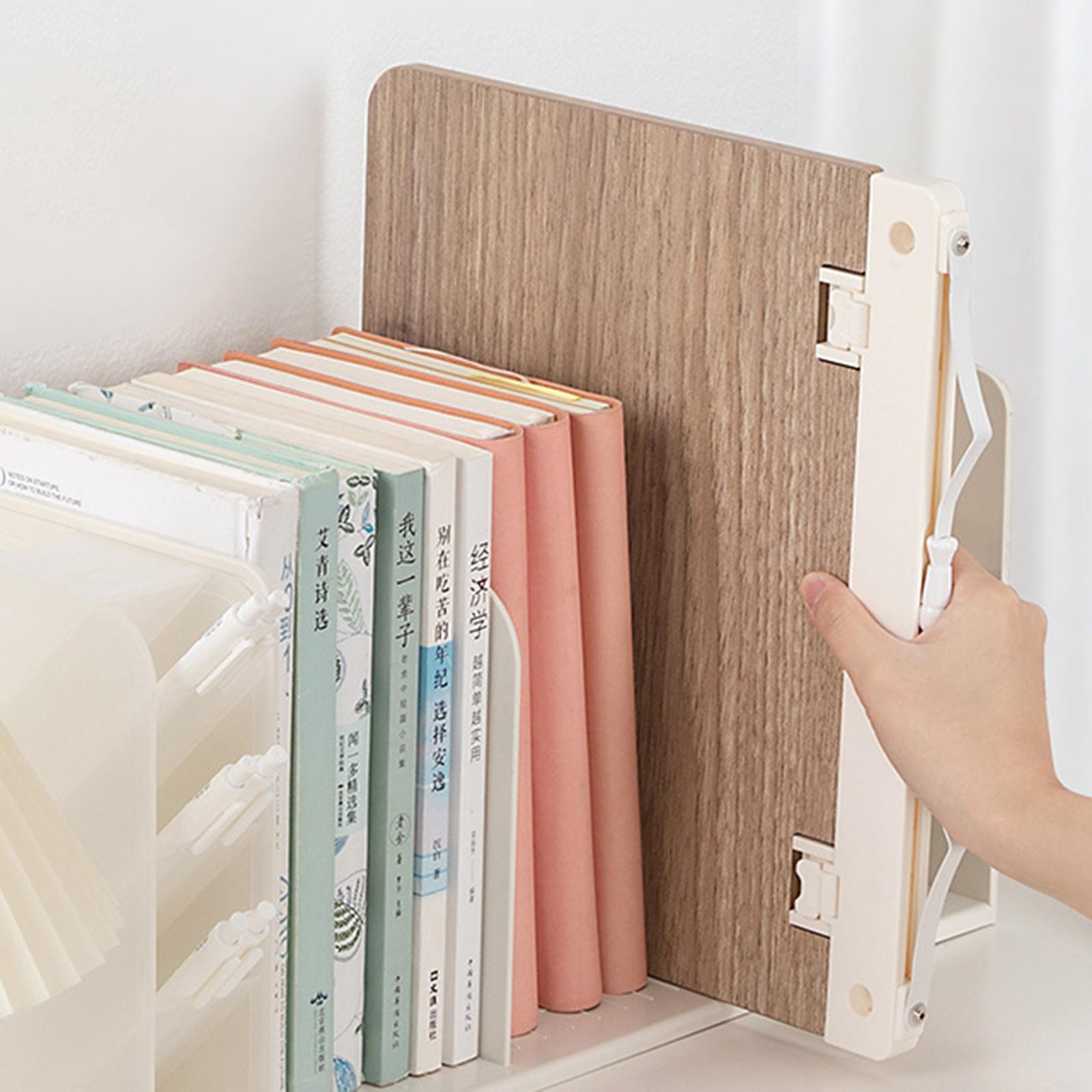 Bamboo Book Stand with Page Holder Clips Recipe Book Holder for Documents M