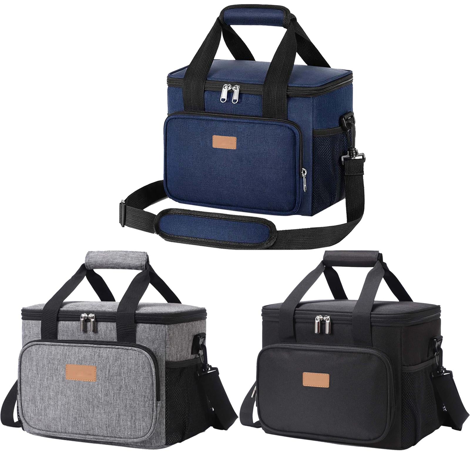 Portable Lunch Pouch Reusable Food Container for Picnic, Office Black