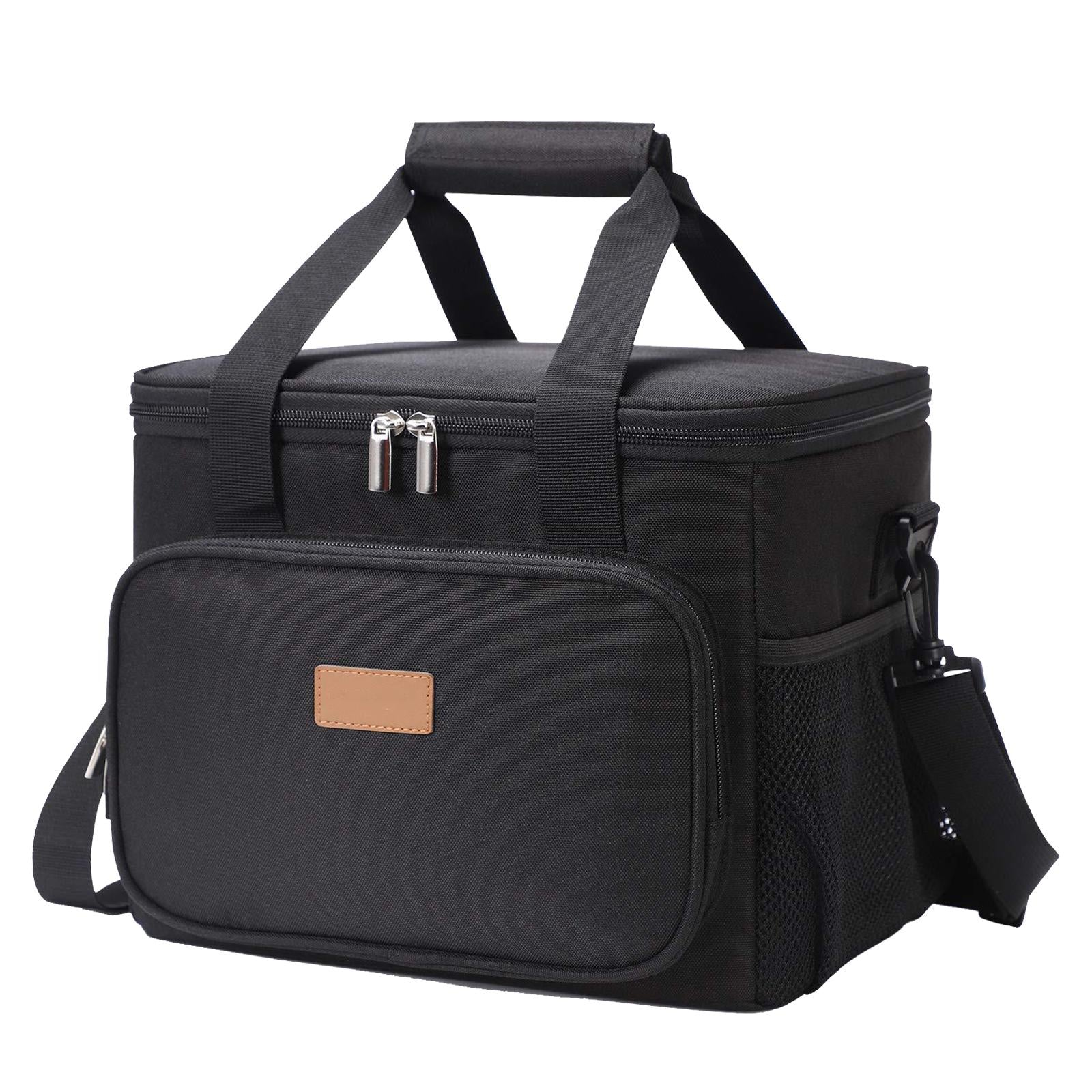 Portable Lunch Pouch Reusable Food Container for Picnic, Office Black