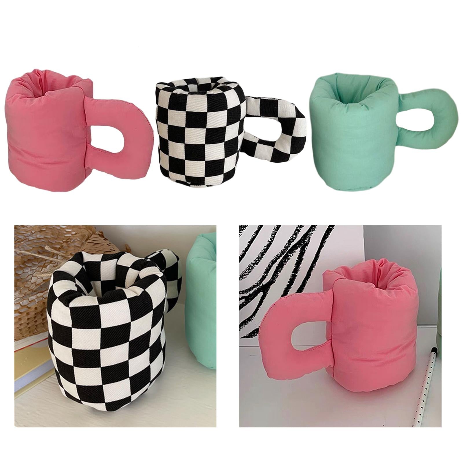 Cotton Filling Mug Shape Pens Holder for Classroom Room Storage Supplies Green