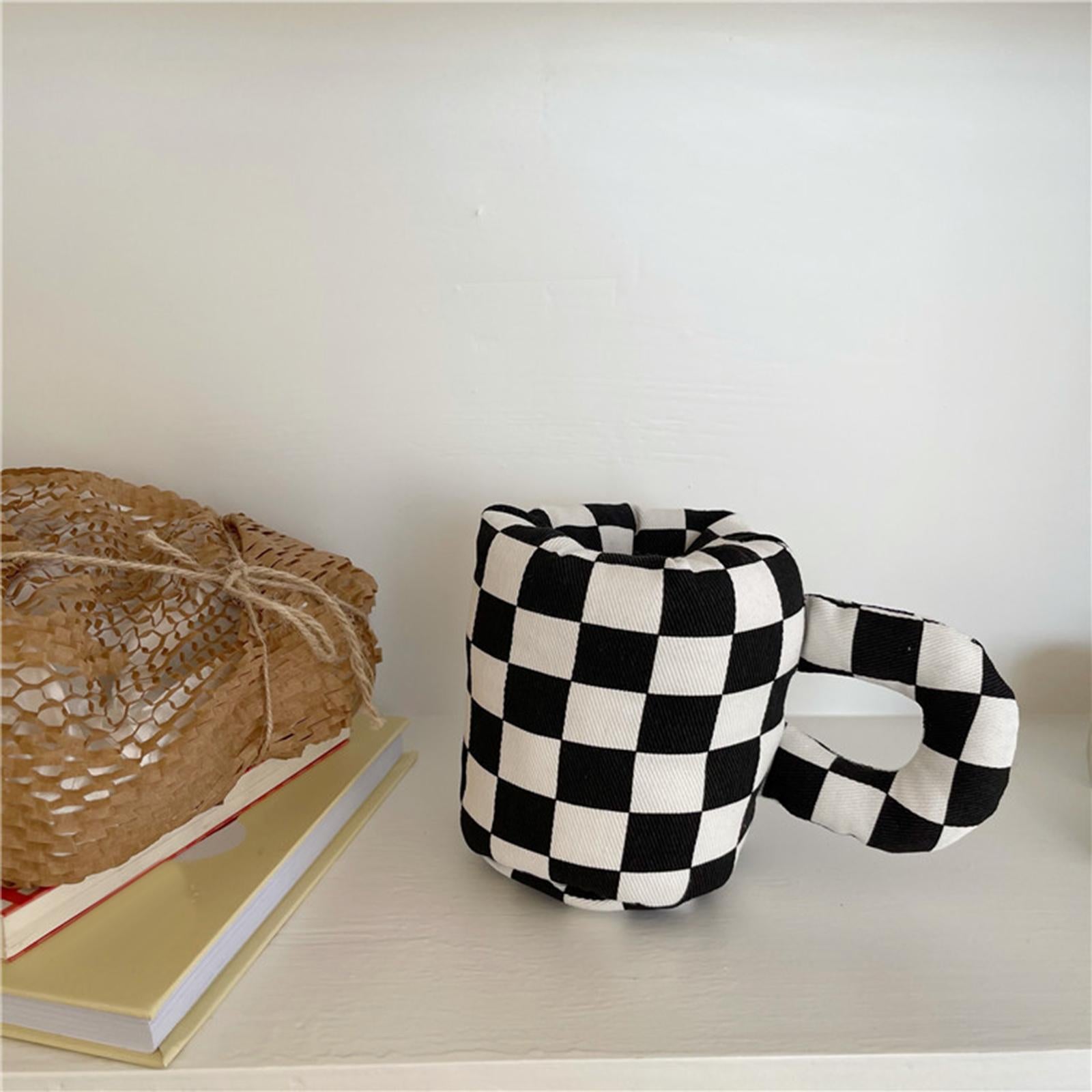 Cotton Filling Mug Shape Pens Holder for Classroom Room Storage Supplies Black