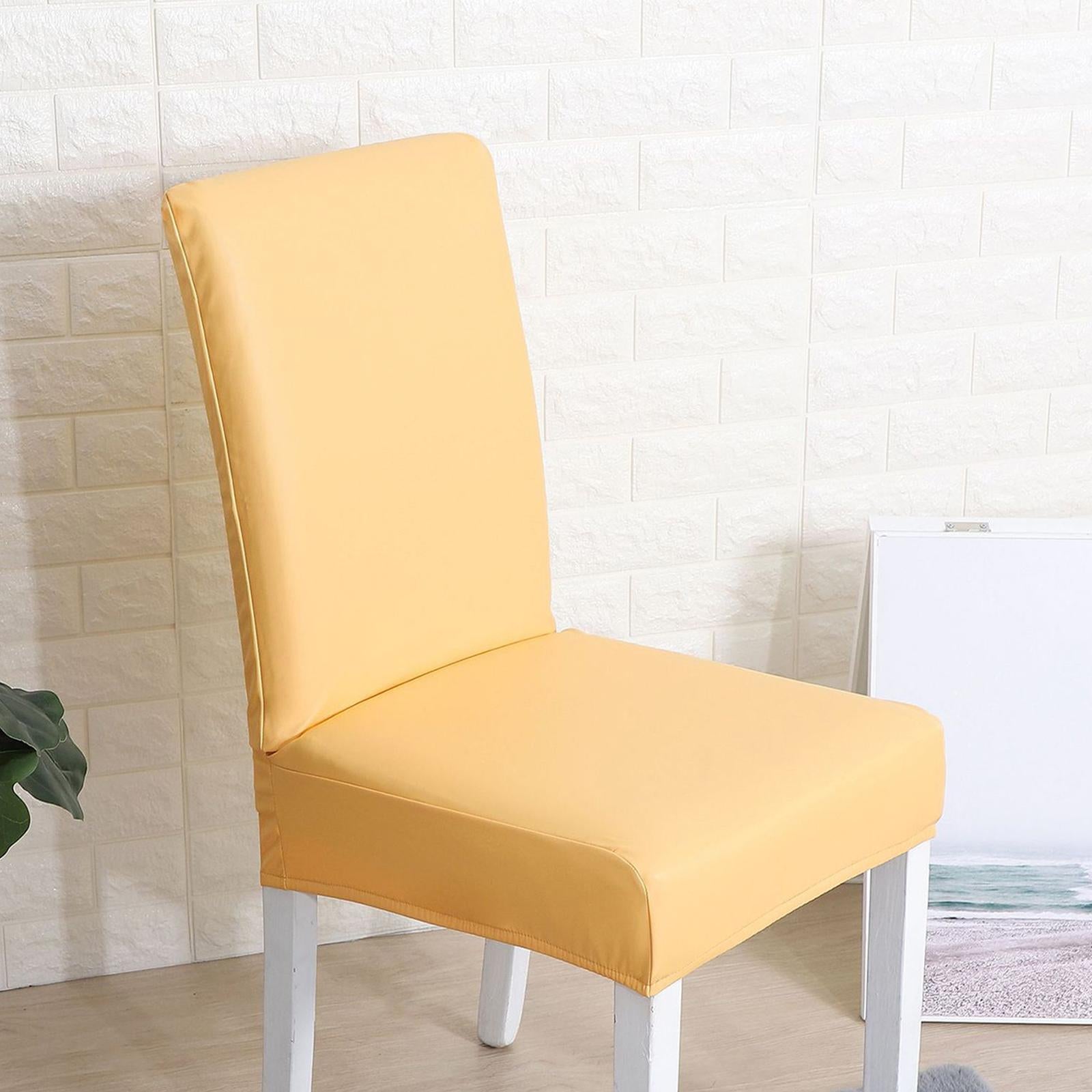 Chair Covers Waterproof Chair Slipcover Universal for Wedding Yellow
