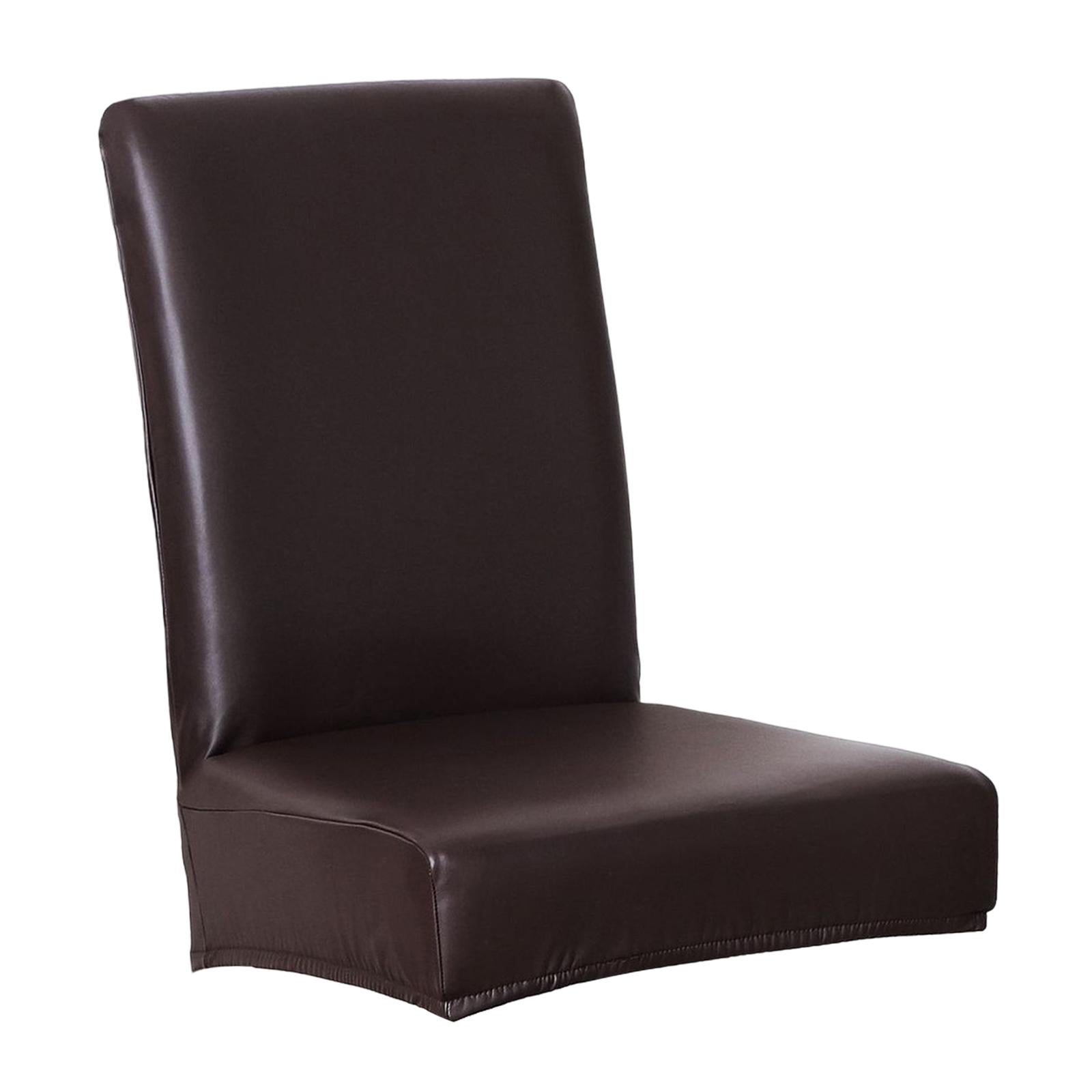 Chair Covers Waterproof Chair Slipcover Universal for Wedding Dark Brown