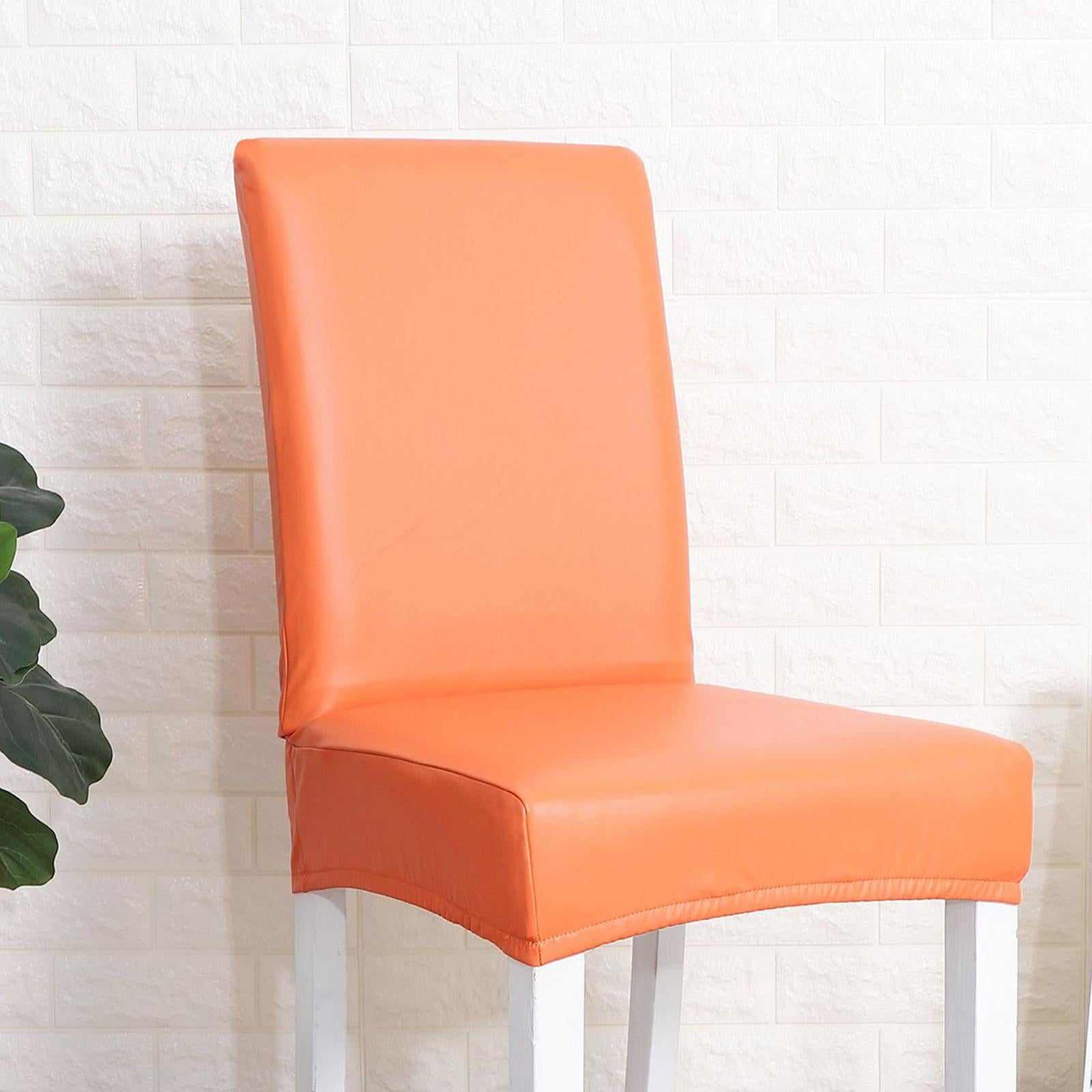 Chair Covers Waterproof Chair Slipcover Universal for Wedding Orange