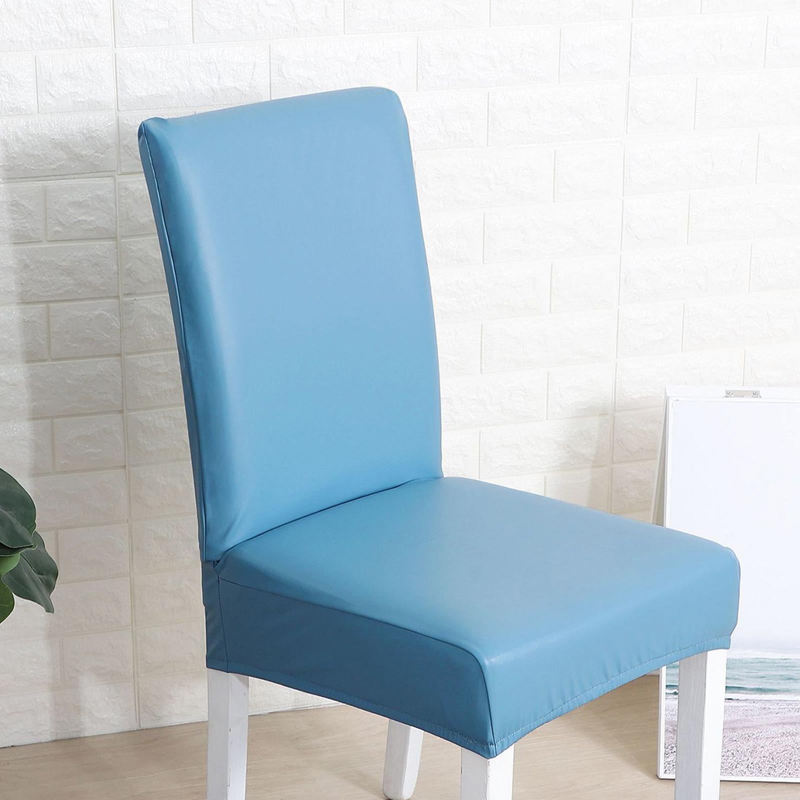 Chair Covers Waterproof Chair Slipcover Universal for Wedding Blue