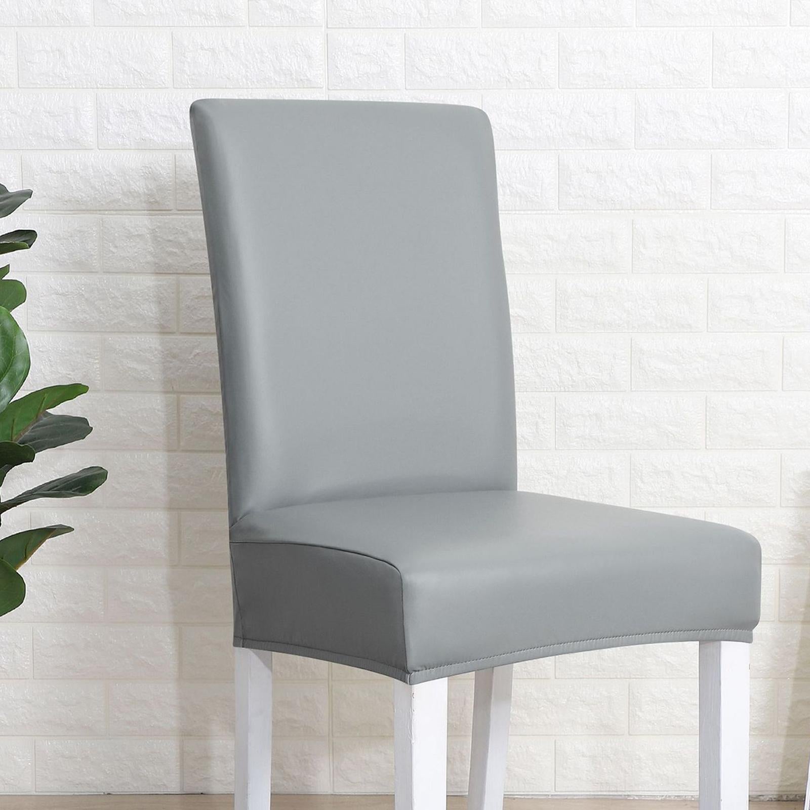 Chair Covers Waterproof Chair Slipcover Universal for Wedding Gray