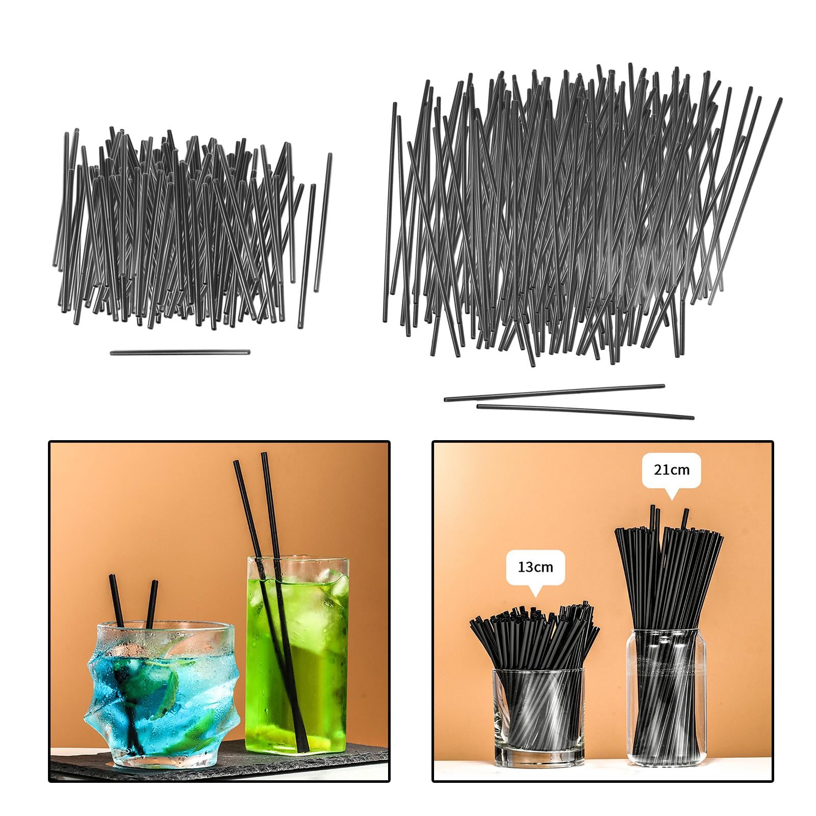 500 Pieces Drinking Straws Disposable Party 13cm