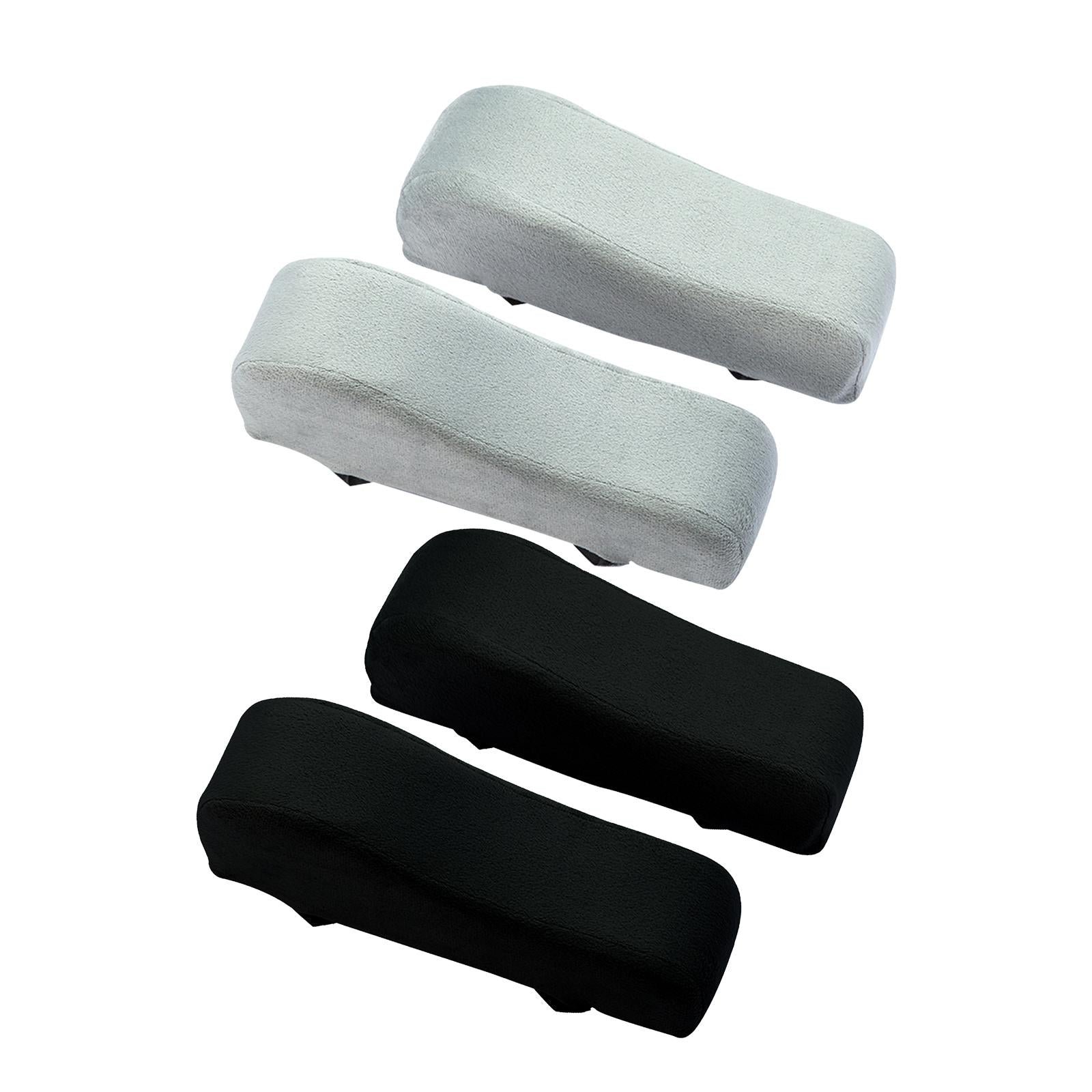 2x Armrest Pads Washable Removable Cover for Gaming Chair Office Chair Gray