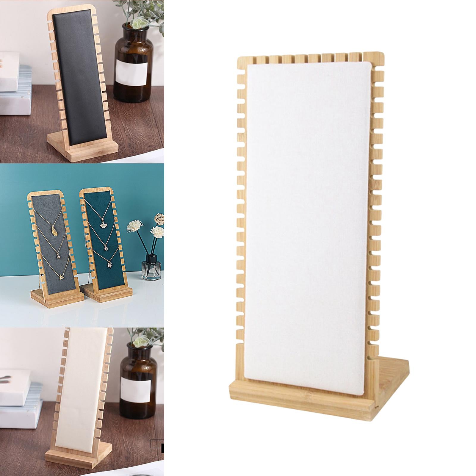 Necklace Display Stand Necklace Easel Showcase for Countertop Decor White