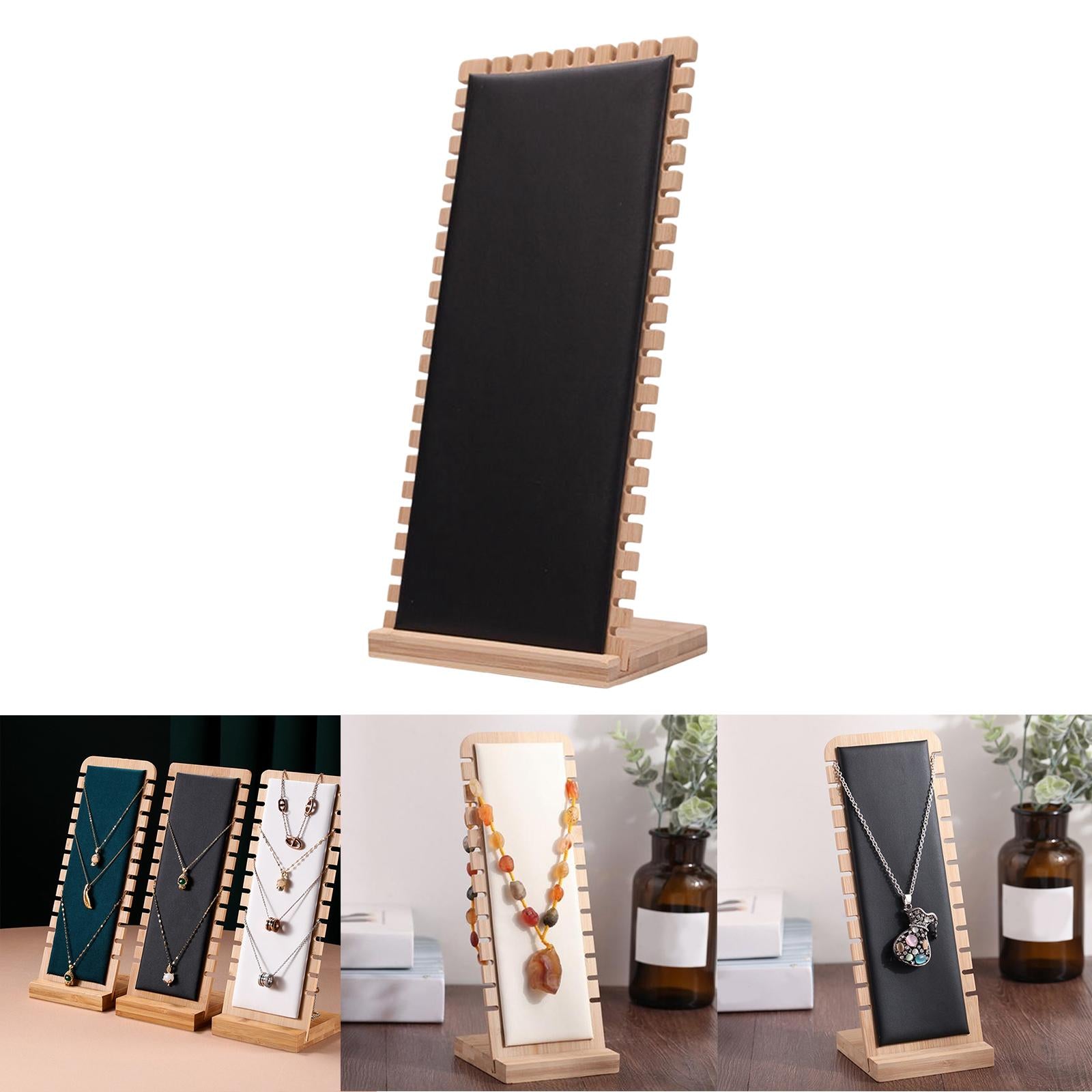 Necklace Display Stand Necklace Easel Showcase for Countertop Decor Black