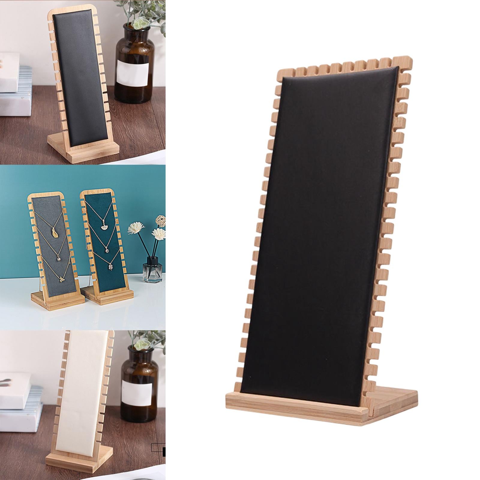 Necklace Display Stand Necklace Easel Showcase for Countertop Decor Black