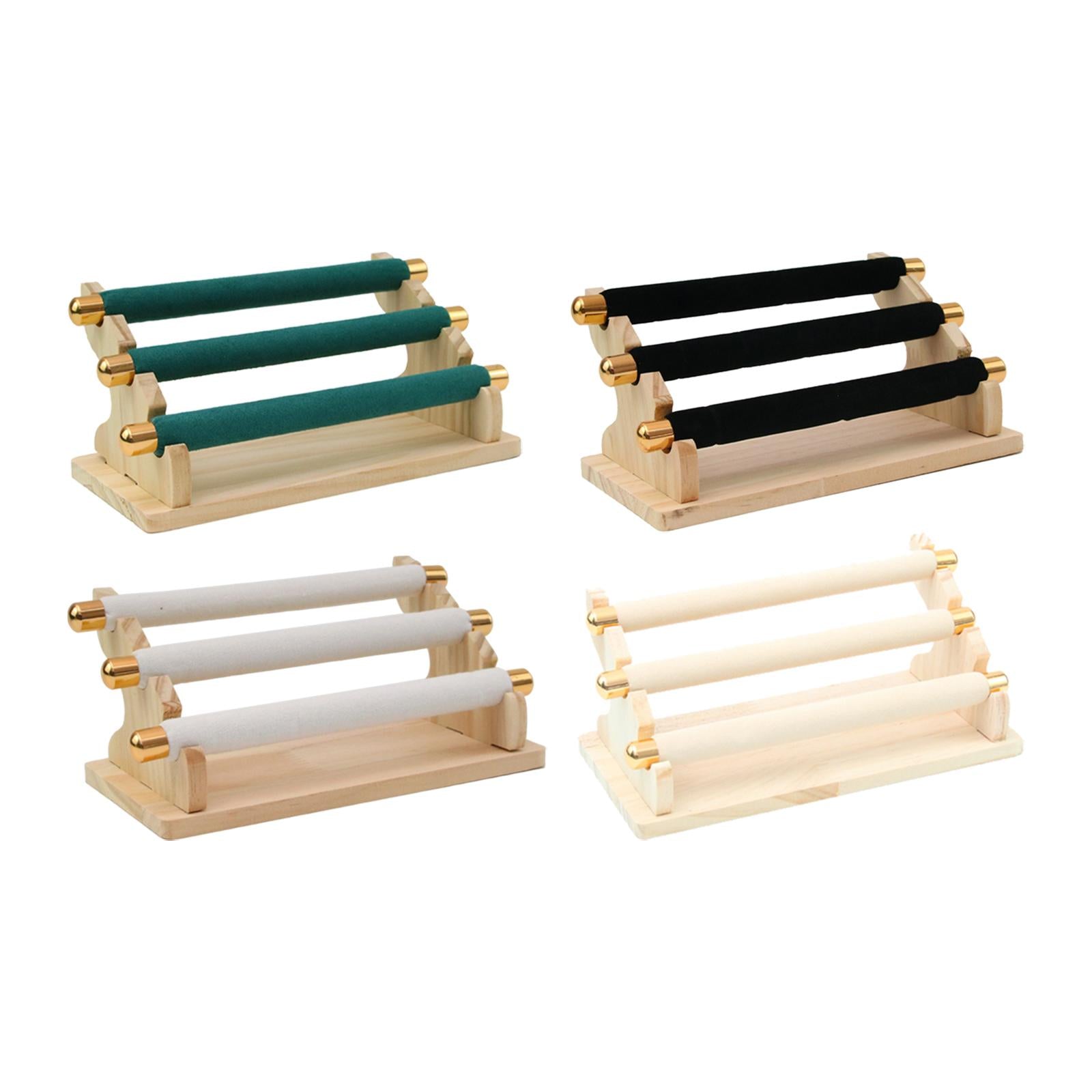 Freestanding Rings Display Holder Showcase Holder for Home Tabletop Green