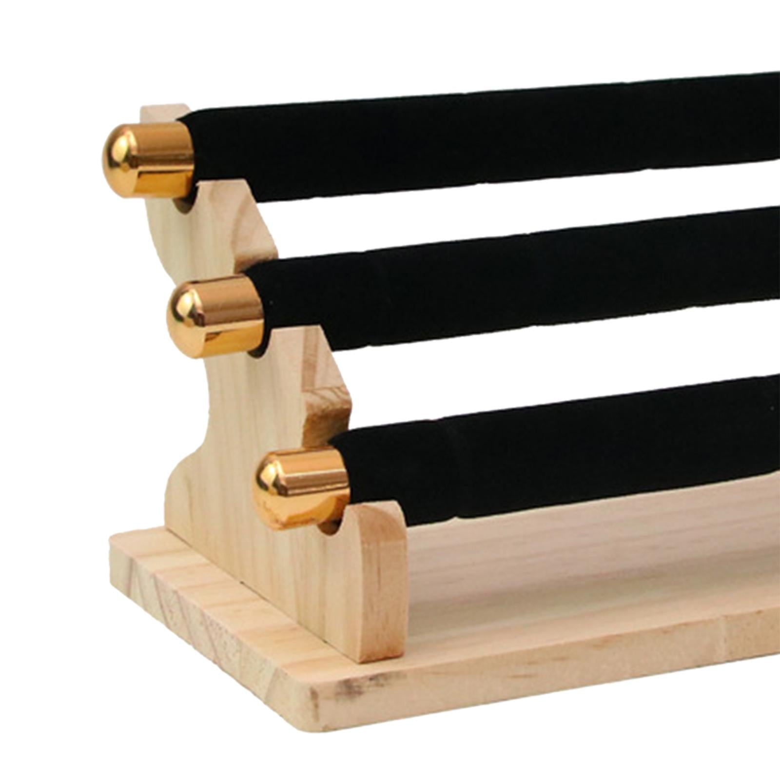 Freestanding Rings Display Holder Showcase Holder for Home Tabletop Black