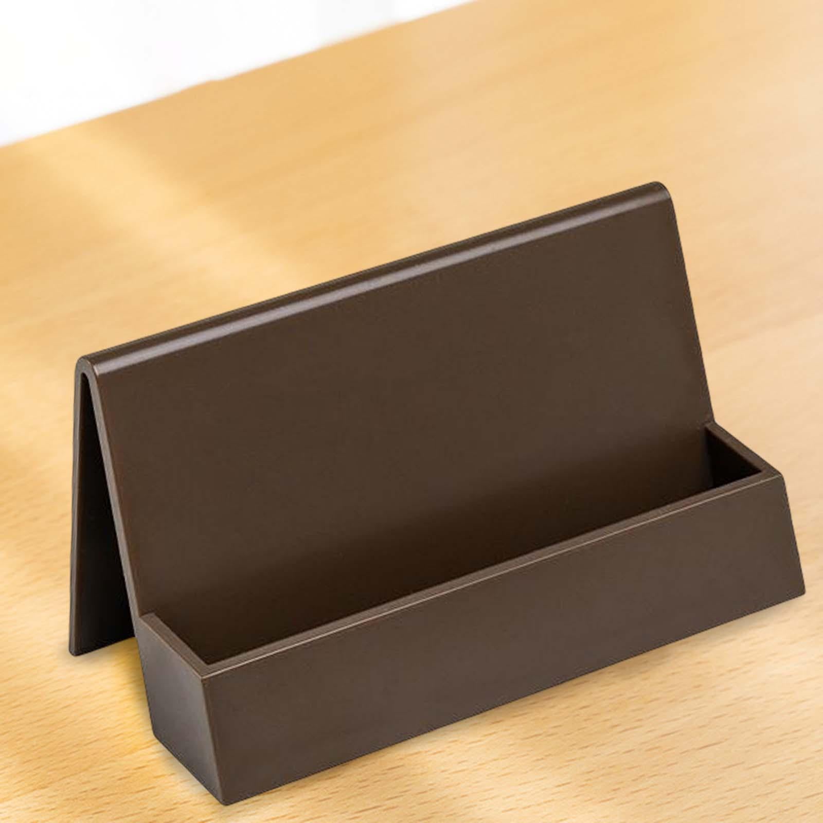 Business Card Holder Office Supplies Greeting Card Display for Conference Brown