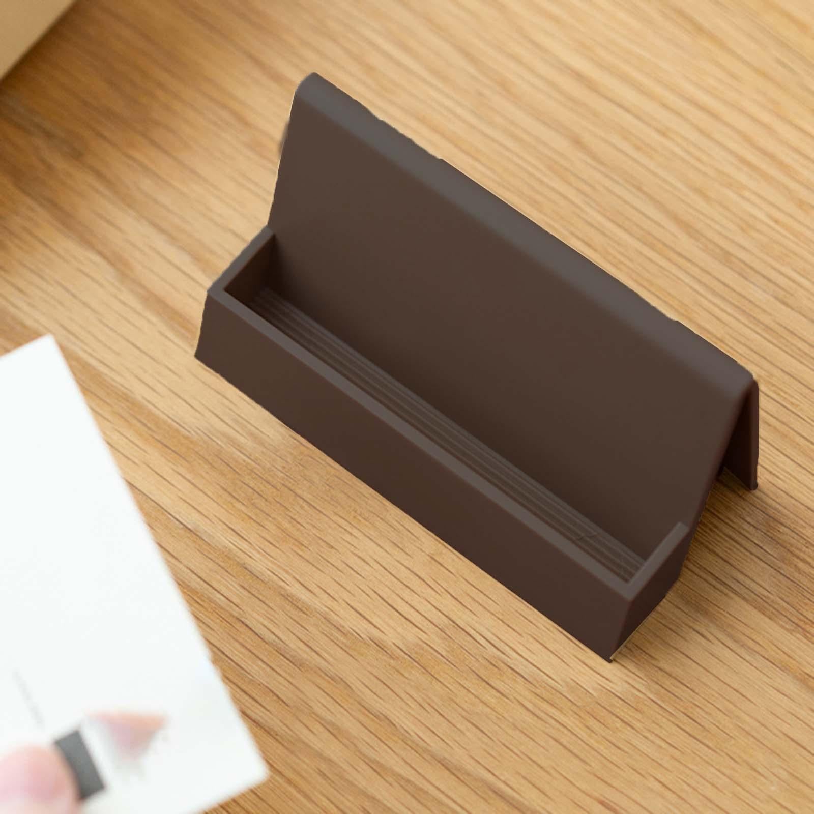 Business Card Holder Office Supplies Greeting Card Display for Conference Brown
