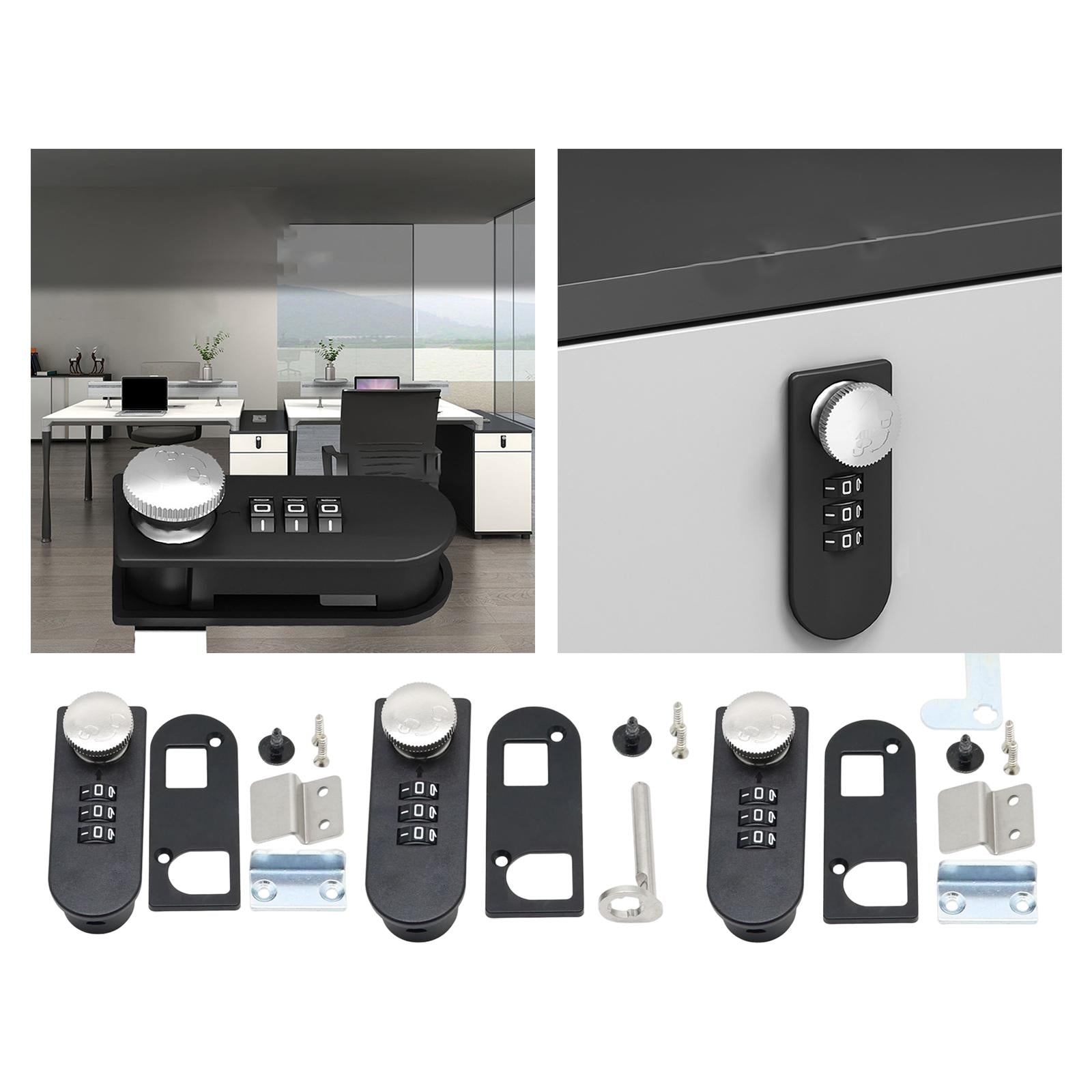 Modern Drawer Lock Combination Lock Convenient mini Home Wardrobes Single