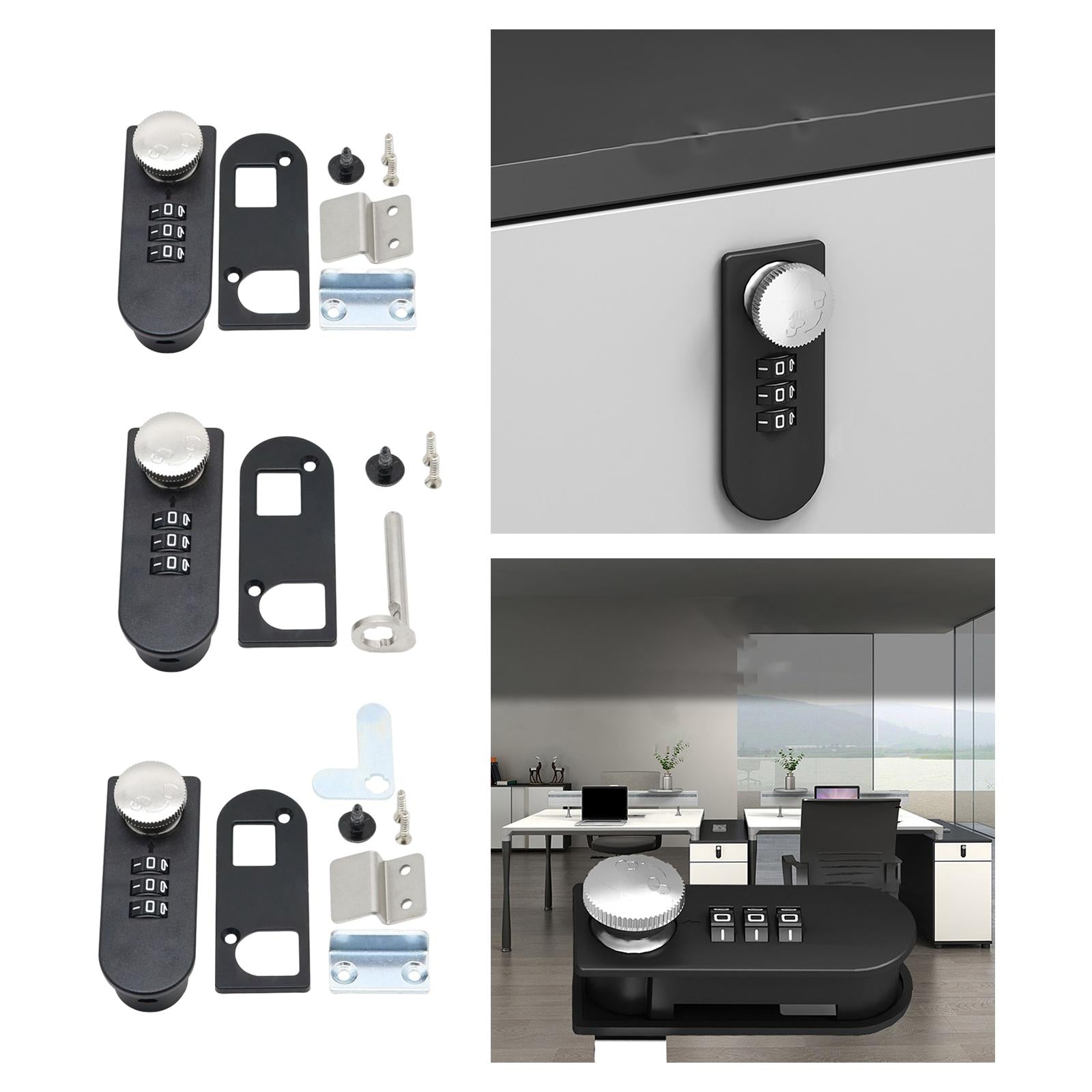 Modern Drawer Lock Combination Lock Convenient mini Home Wardrobes Single
