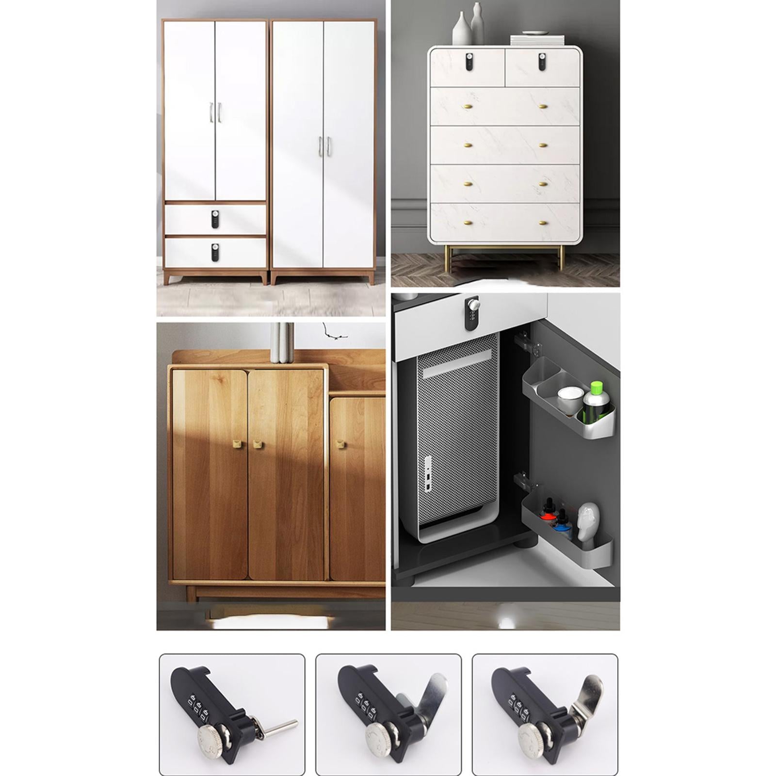 Modern Drawer Lock Combination Lock Convenient mini Home Wardrobes Single