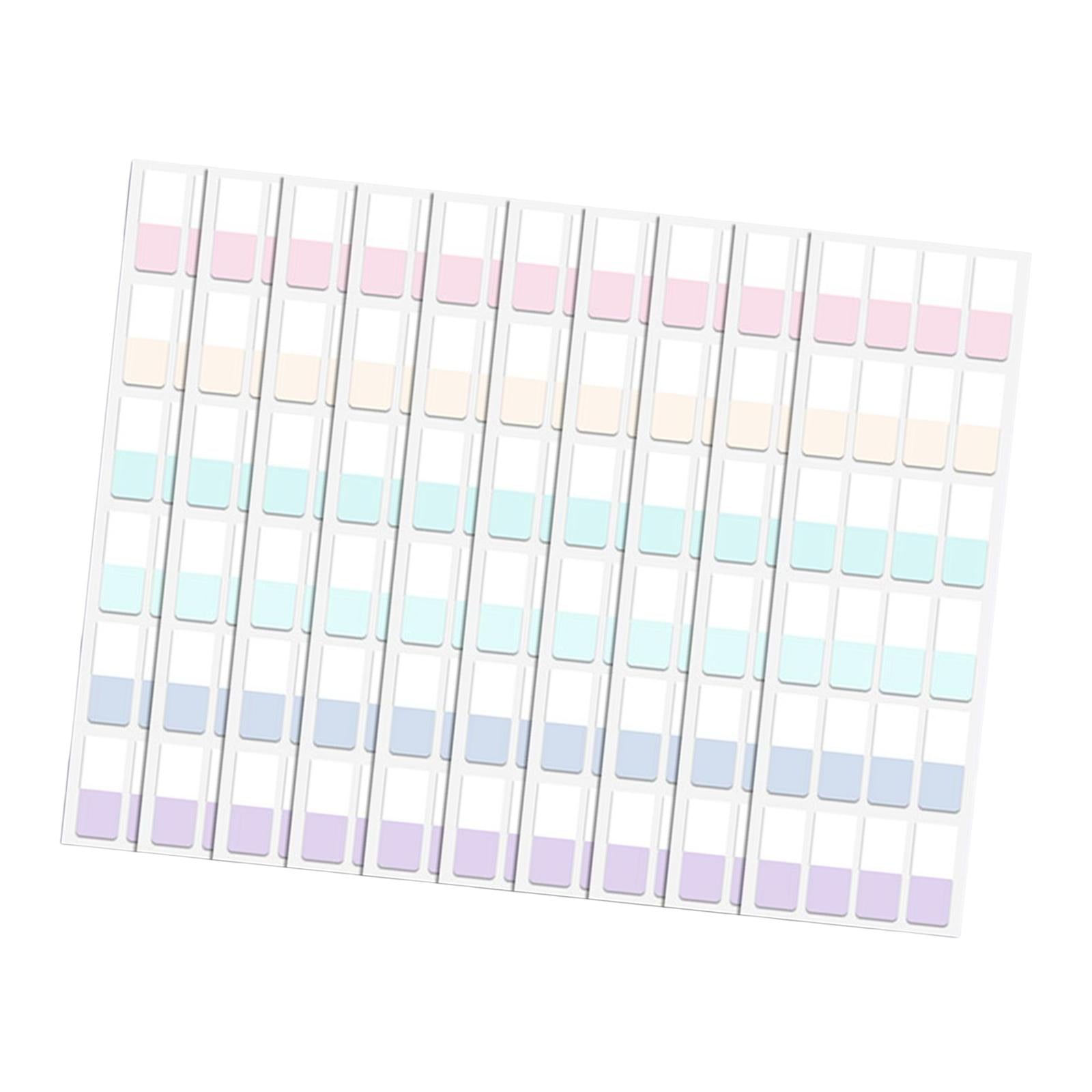 Color Sticky Index Tabs Labels Memo 4 Sheets for Office 4x240pcs light color