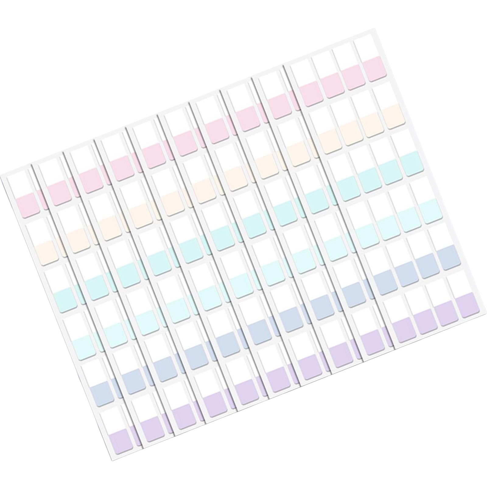 Color Sticky Index Tabs Labels Memo 4 Sheets for Office 4x240pcs light color