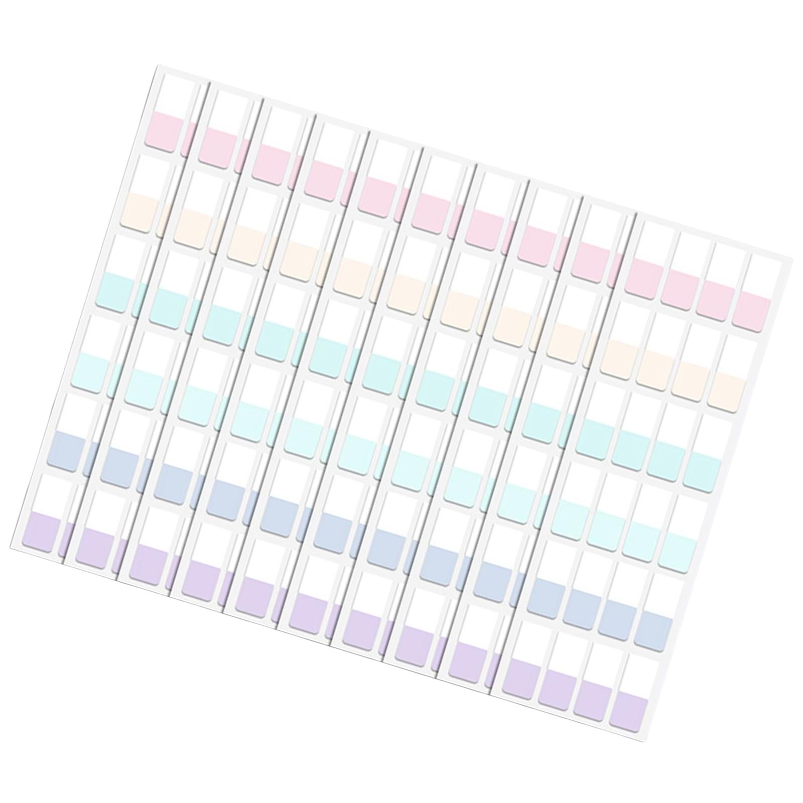 Color Sticky Index Tabs Labels Memo 4 Sheets for Office 4x240pcs light color