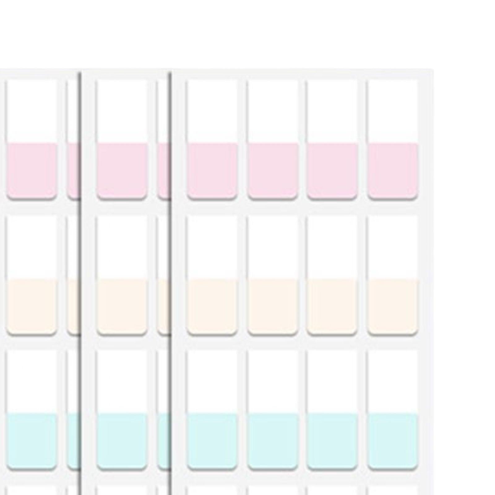 Color Sticky Index Tabs Labels Memo 4 Sheets for Office 4x240pcs light color
