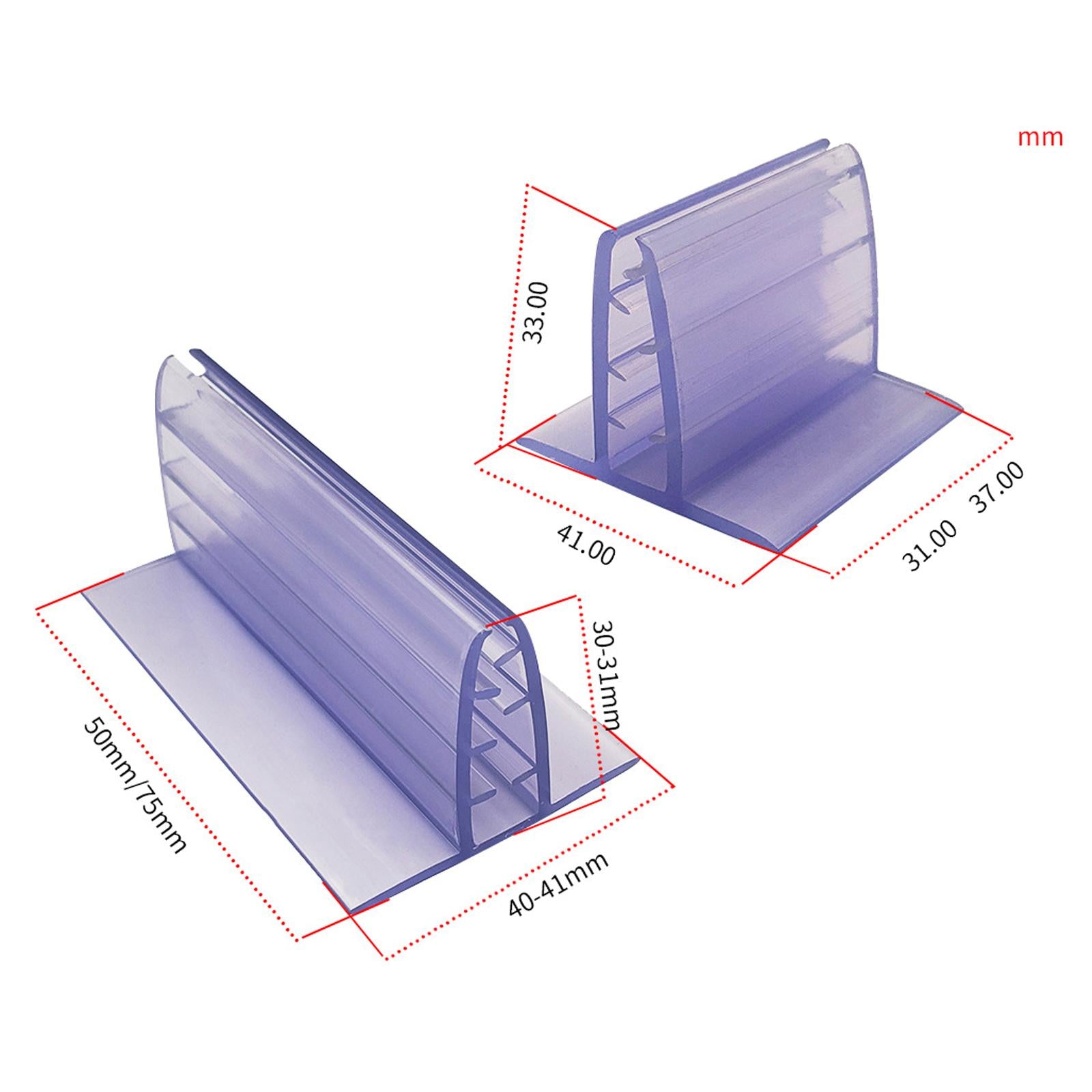 10Pcs Clip Holder Stand Promotion Clear for Warehouse restaurant 7.5cm x 4cm x 3.2cm