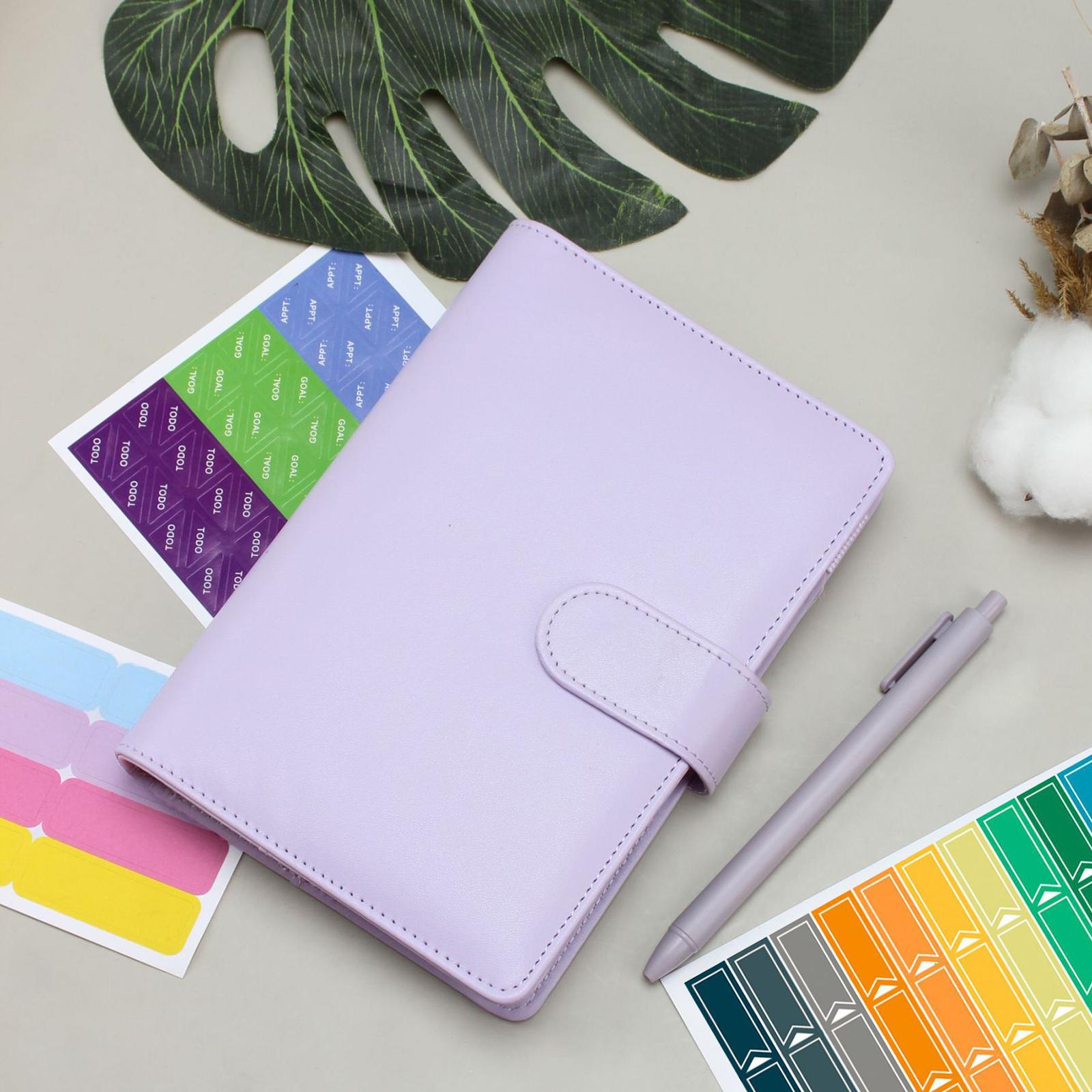 A6 Budget Binder Practical Lightweight Comfortable for Passport Home Cards Purple