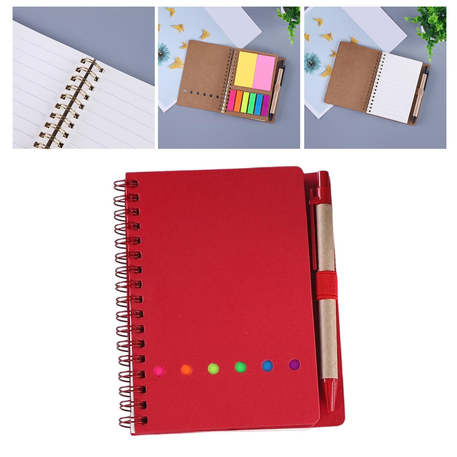 2xTravel Writing Notebook Diary Book Portable with Sticker for Diary Gifts Red
