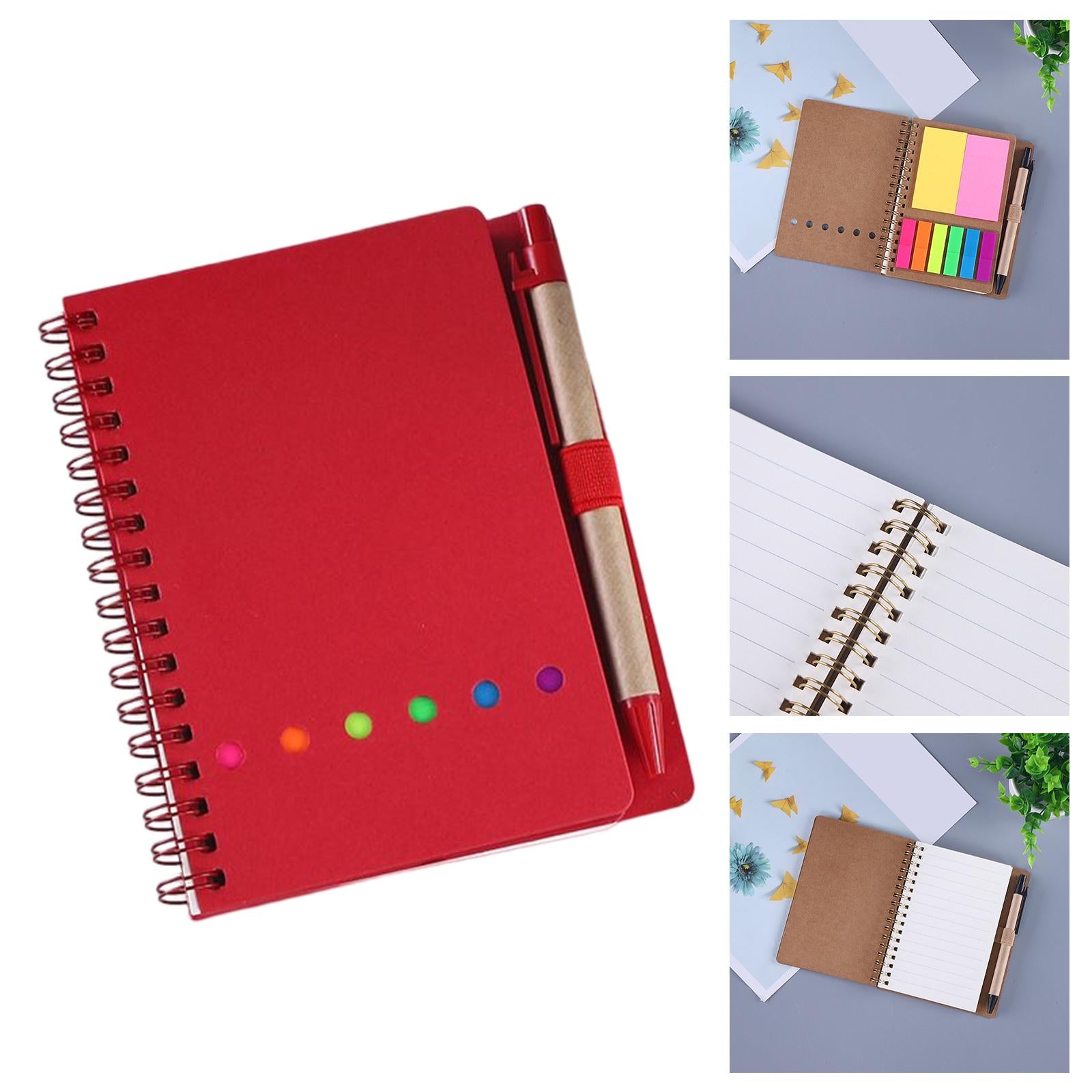 Travel Writing Notebook Diary Book Portable with Sticker for Diary Gifts Red