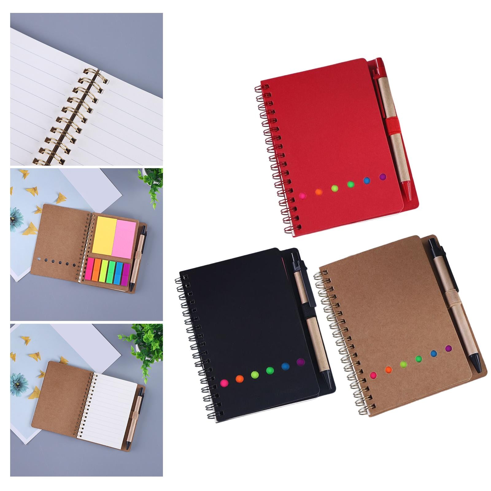 Travel Writing Notebook Diary Book Portable with Sticker for Diary Gifts Red