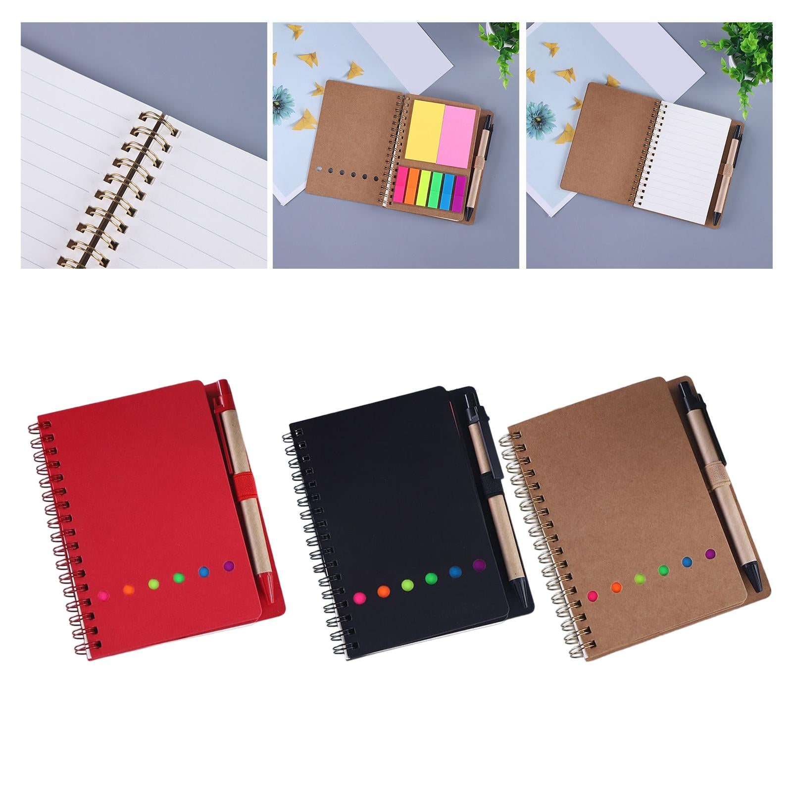 Travel Writing Notebook Diary Book Portable with Sticker for Diary Gifts Red