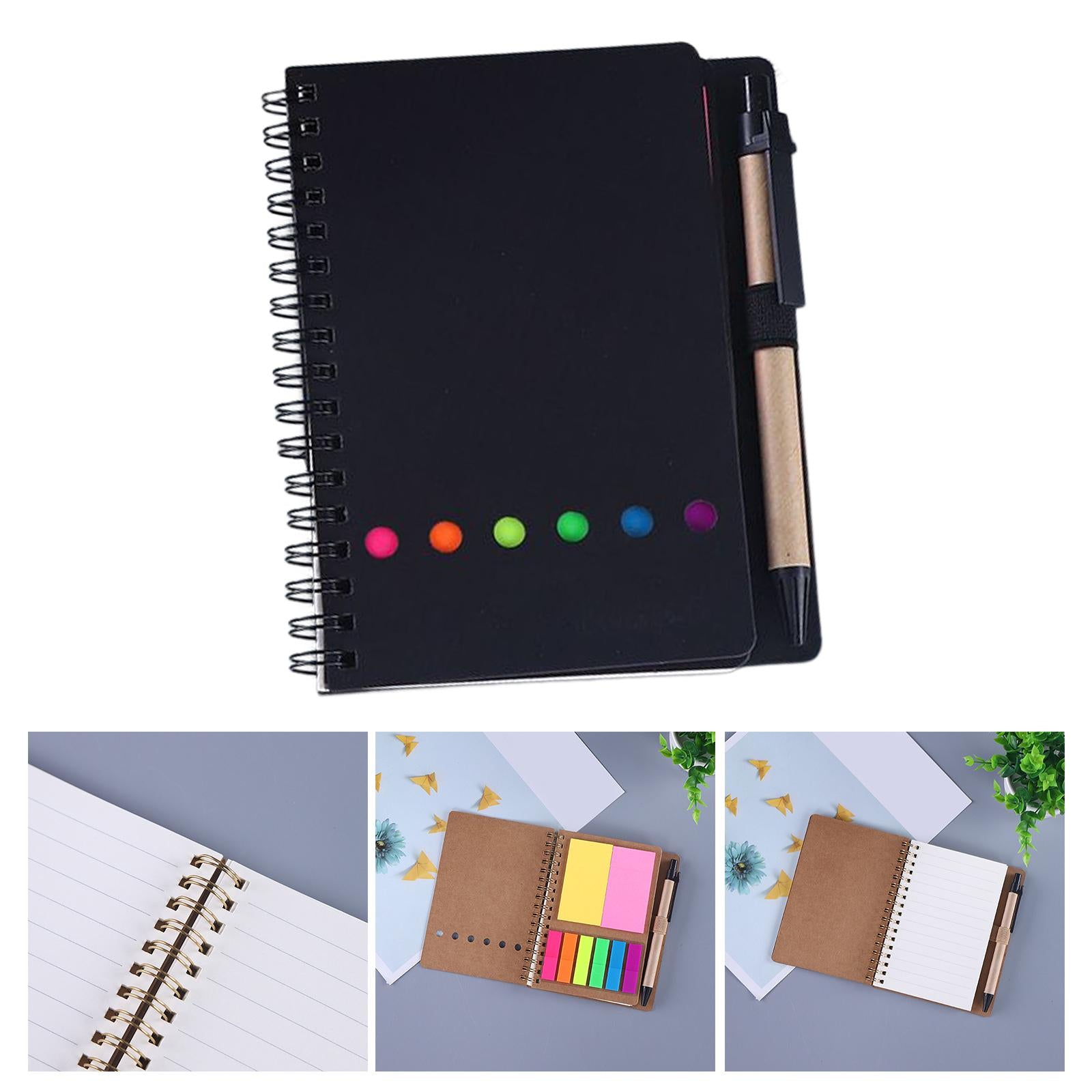 Travel Writing Notebook Diary Book Portable with Sticker for Diary Gifts Black